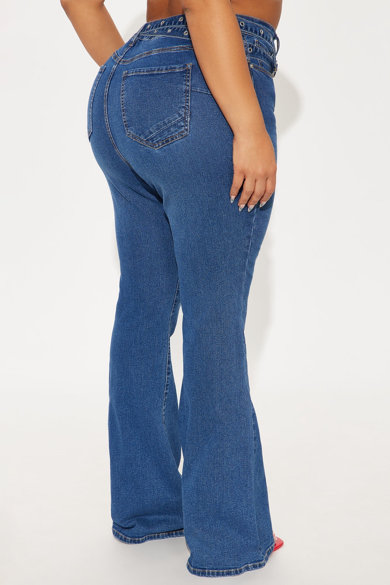 Born To Ride High Rise Flare Jeans - Dark Wash