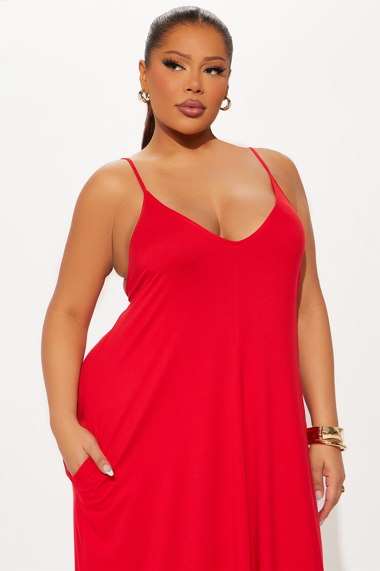 Simple Saturday Maxi Dress - Red