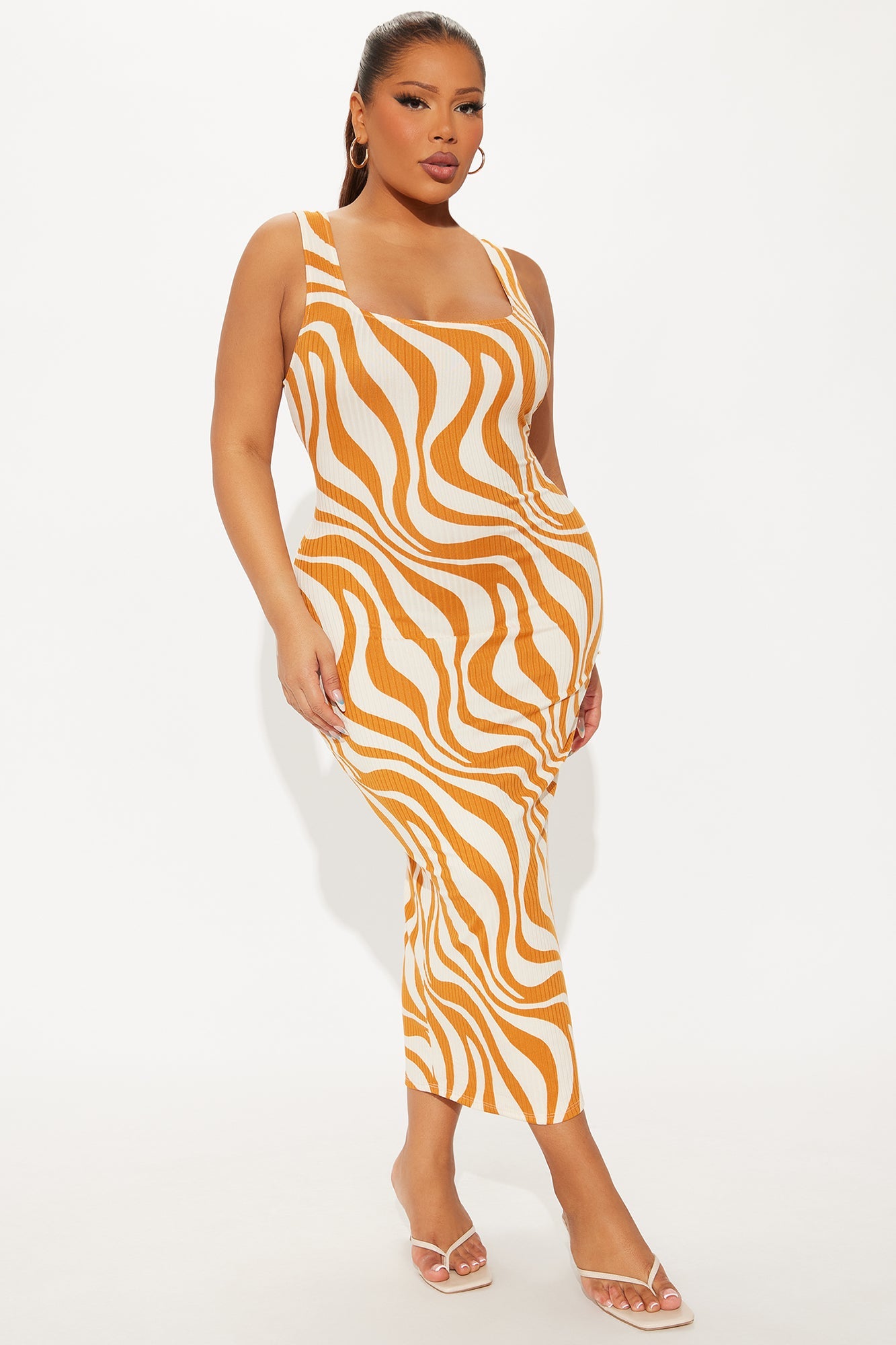Maisie Maxi Dress - Orange/combo