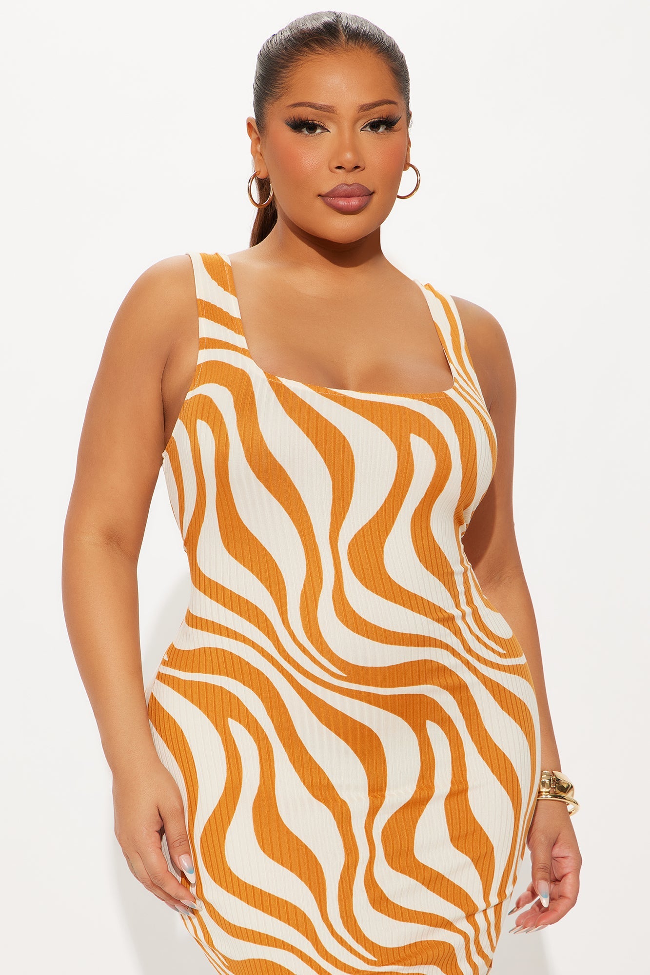 Maisie Maxi Dress - Orange/combo