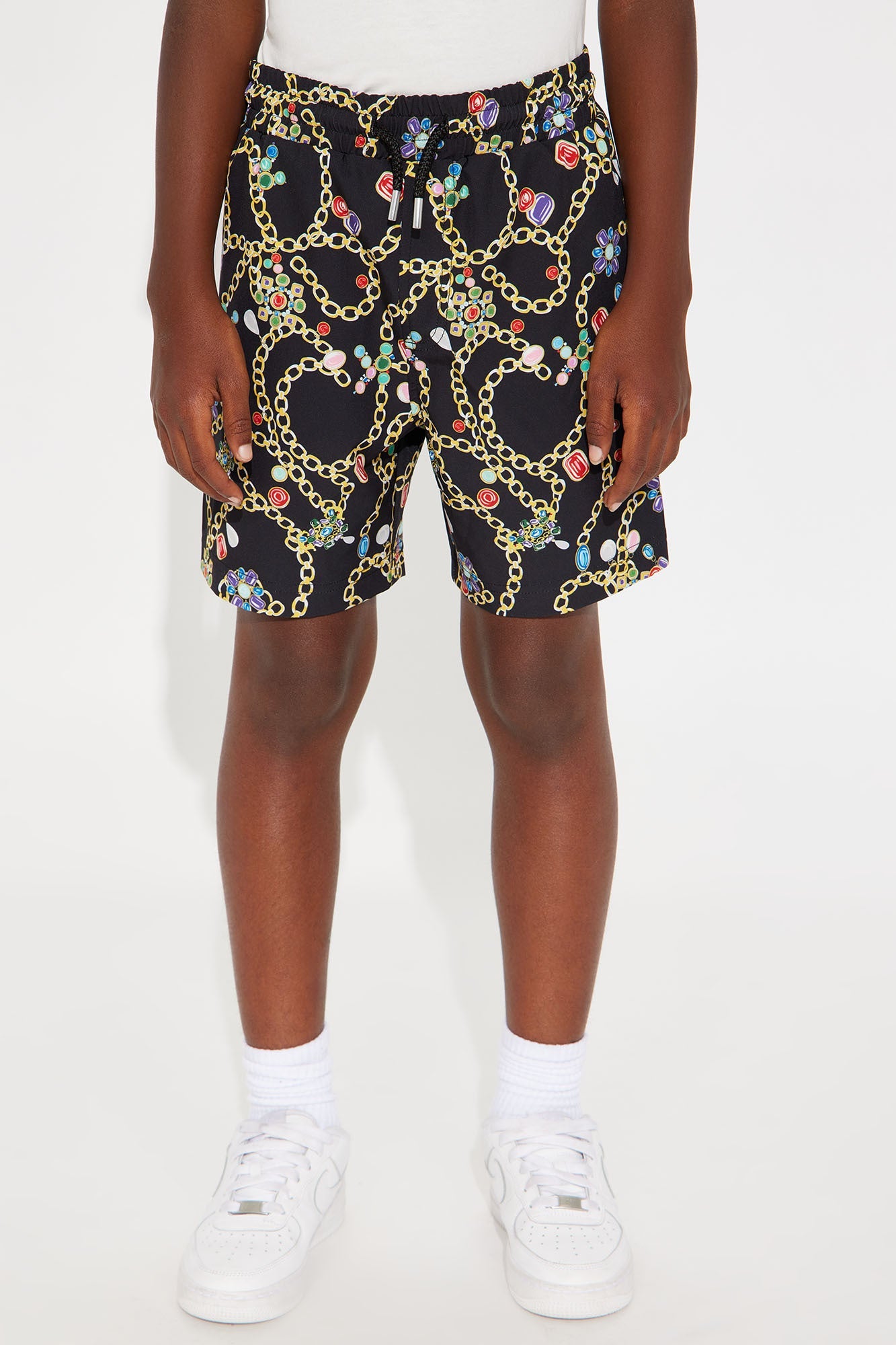 Mini Tidal Jewels Printed Swim Trunk - Black/combo