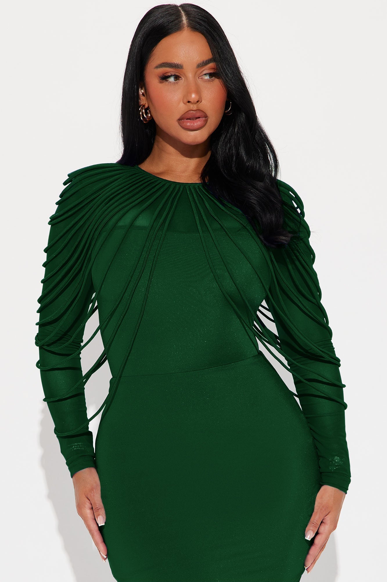 All Eyes On Me Midi Dress - Hunter