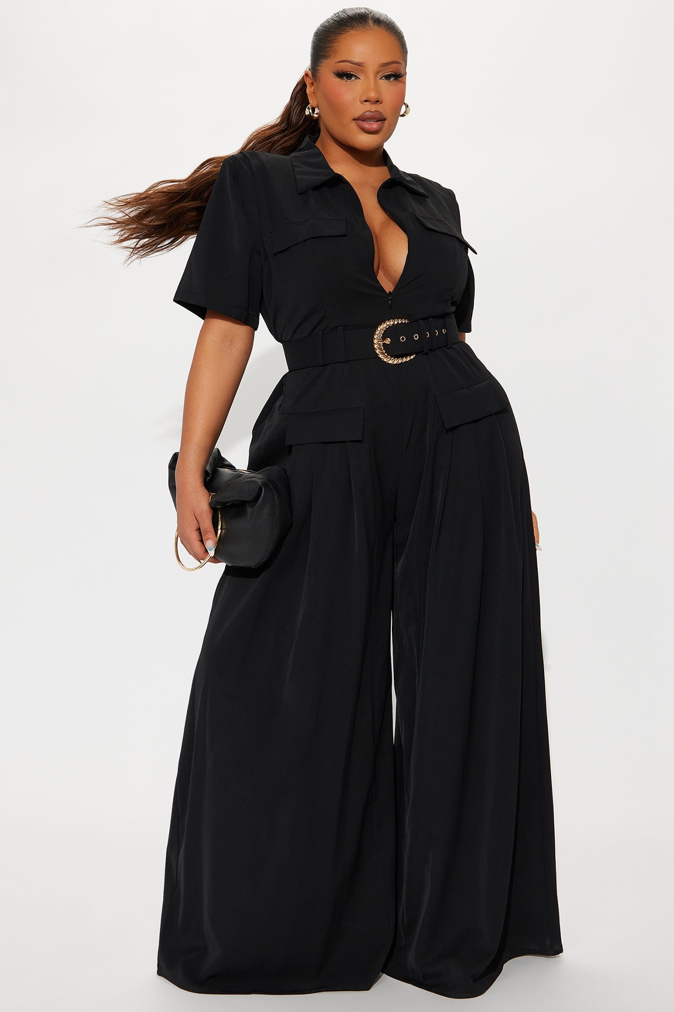 The Opulent Life Crepe Jumpsuit - Black