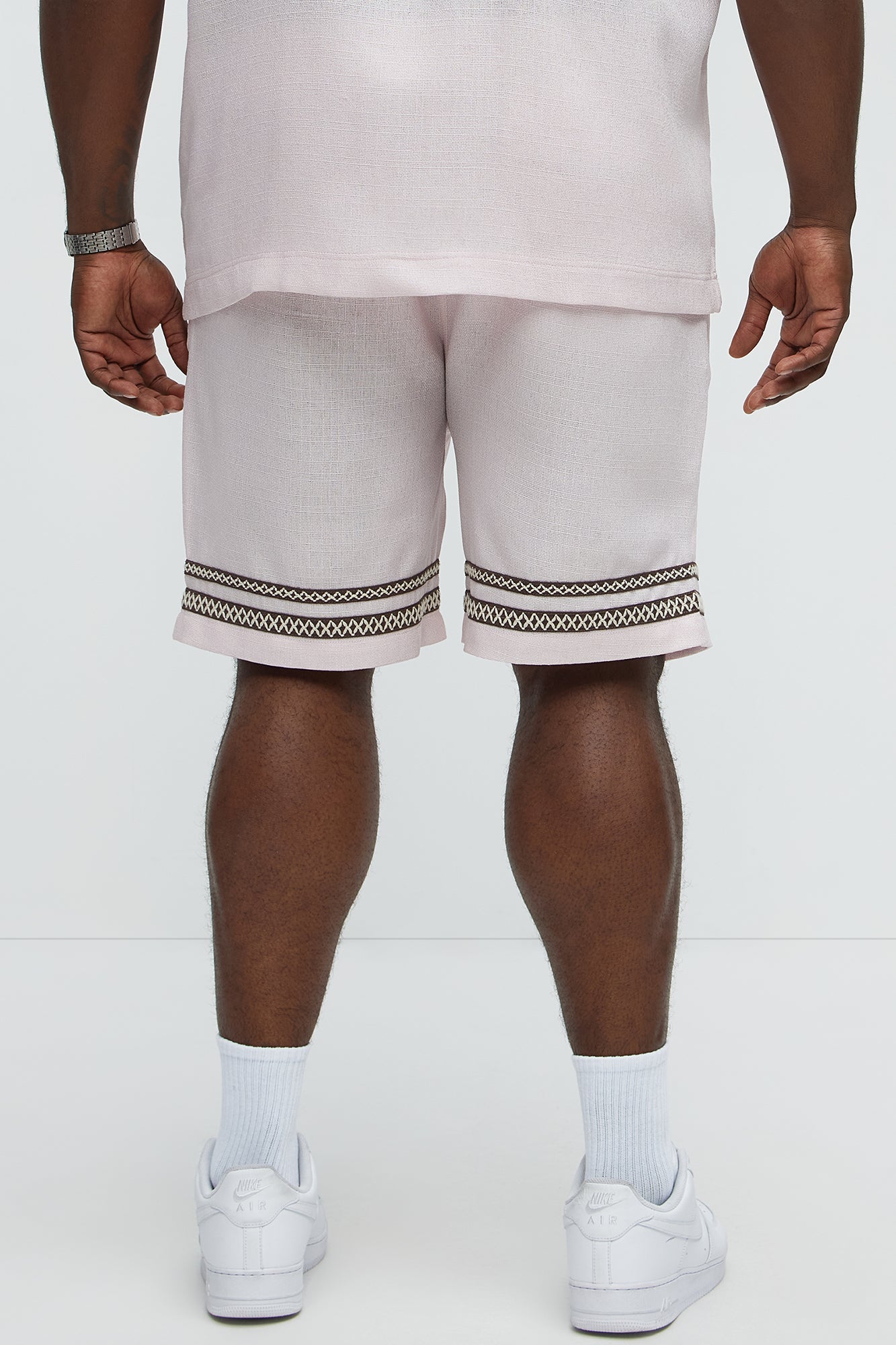 Saint Tropez Beach Club Linen Like Relaxed Short - Pink