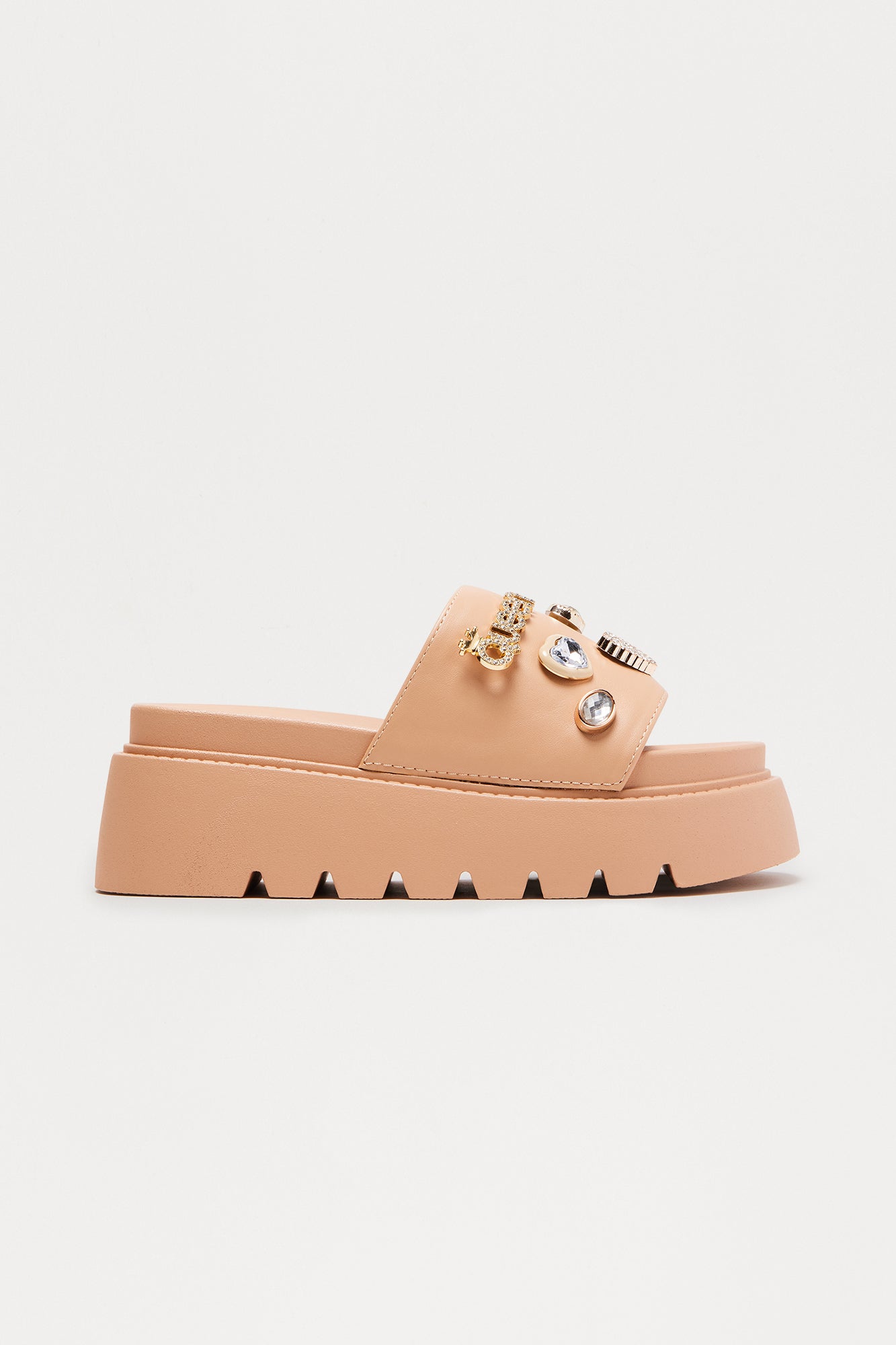 Toshi Embellished Platform Sandals - Nude
