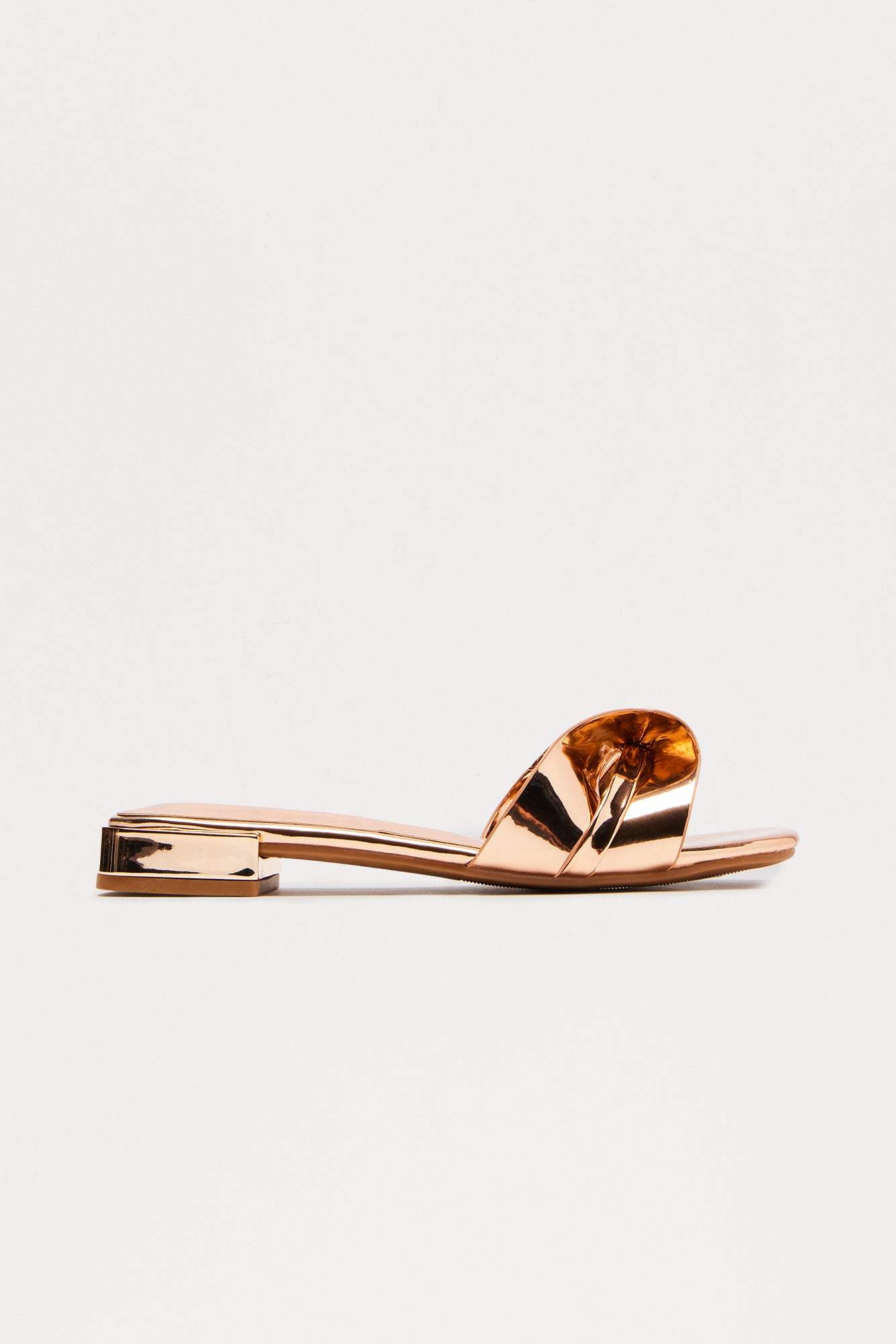 Astelle Bow Slip On Sandals - Rose Gold