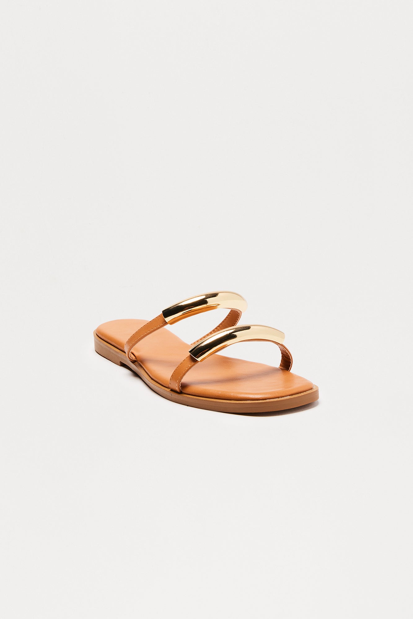Casen Hardware Slip On Sandals - Tan