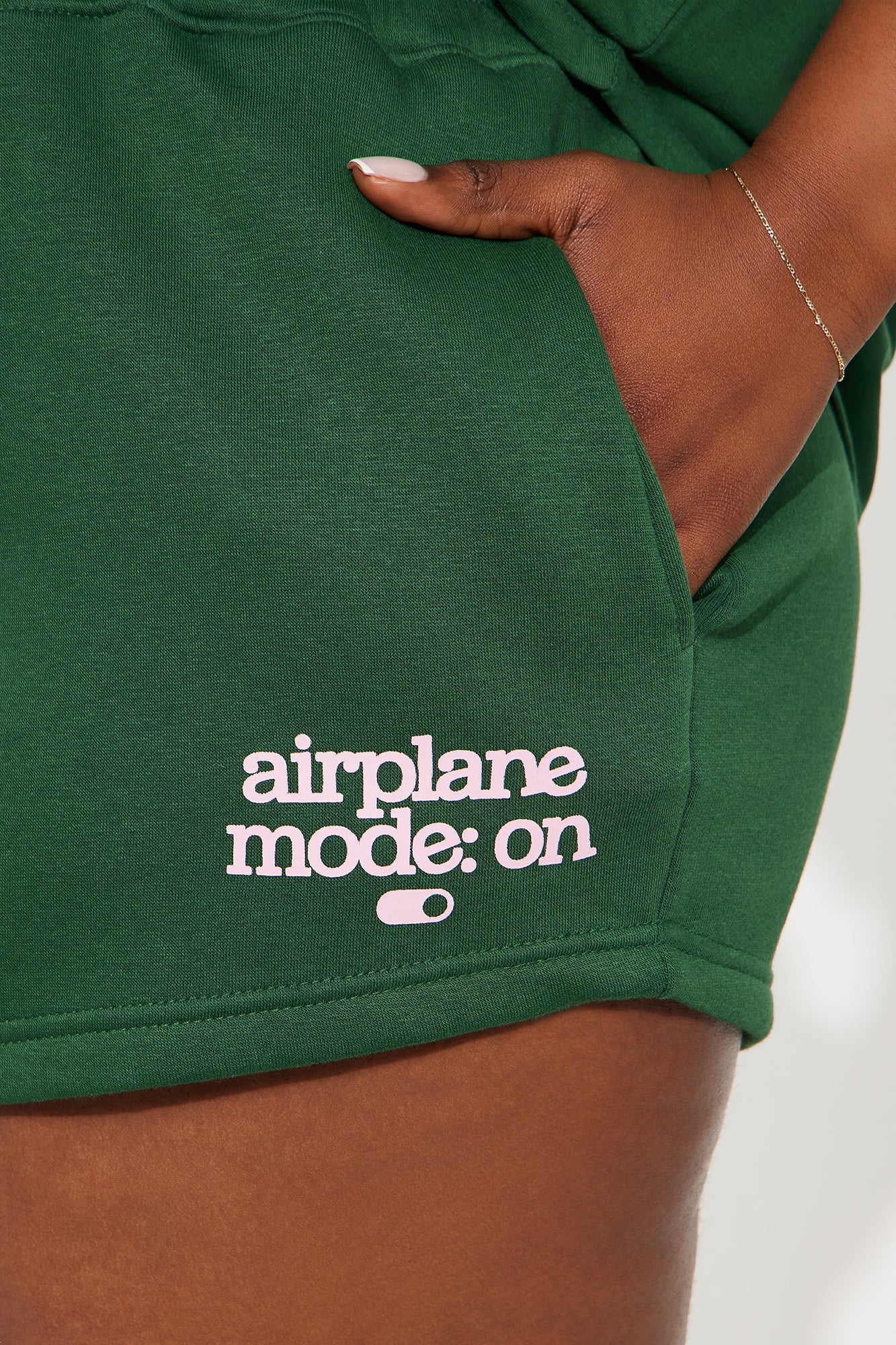 Airplane Mode On Lounge Short Set - Hunter
