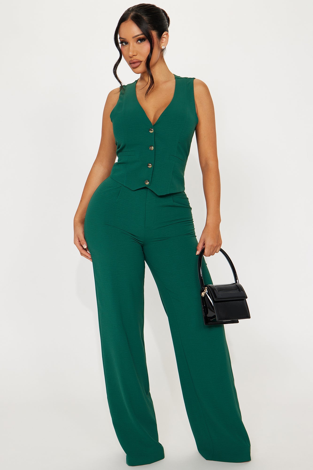 Vanessa Vest Pant Set - Hunter