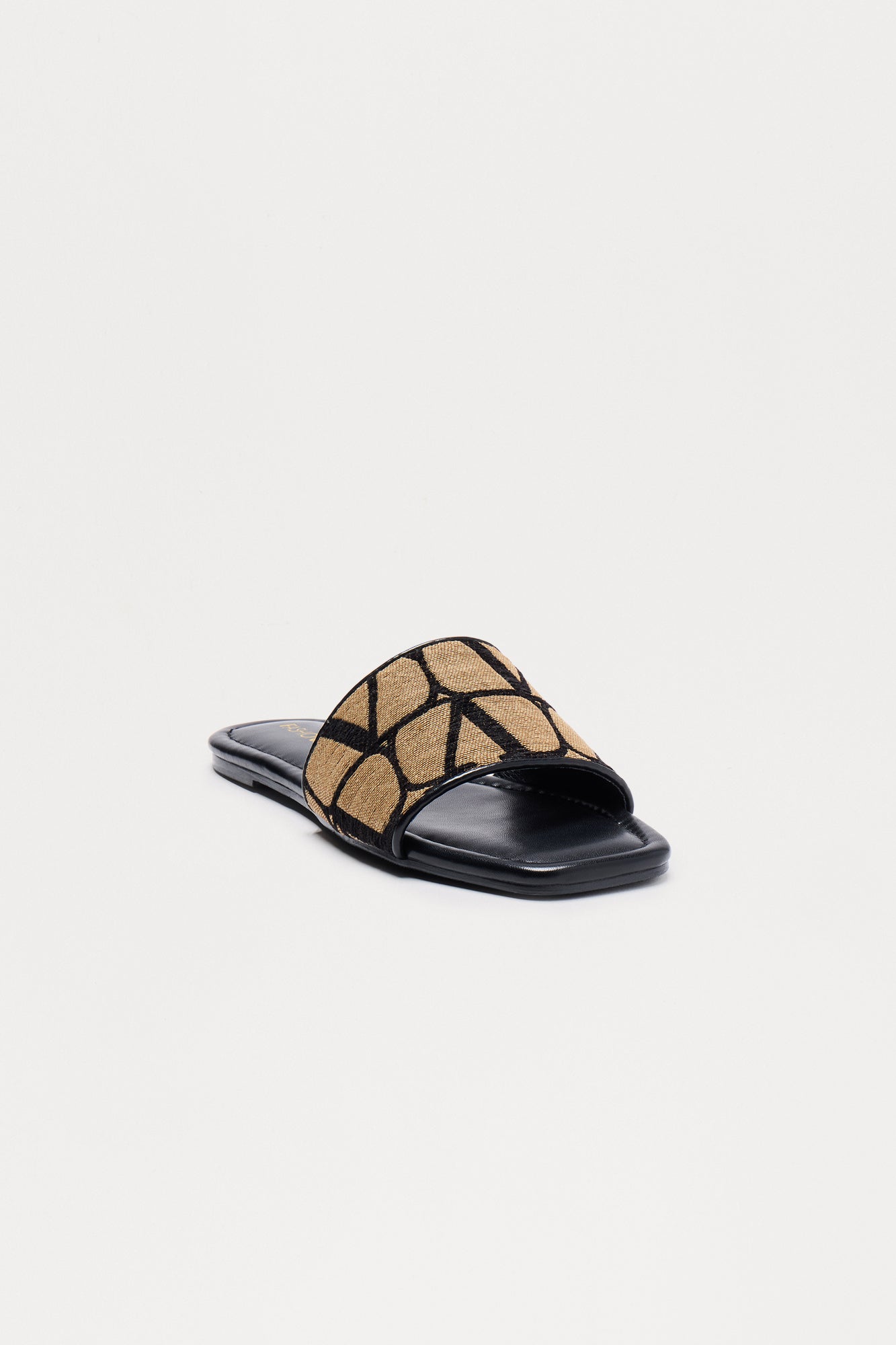 Xyla Novelty Print Slip On Sandals - Black/combo