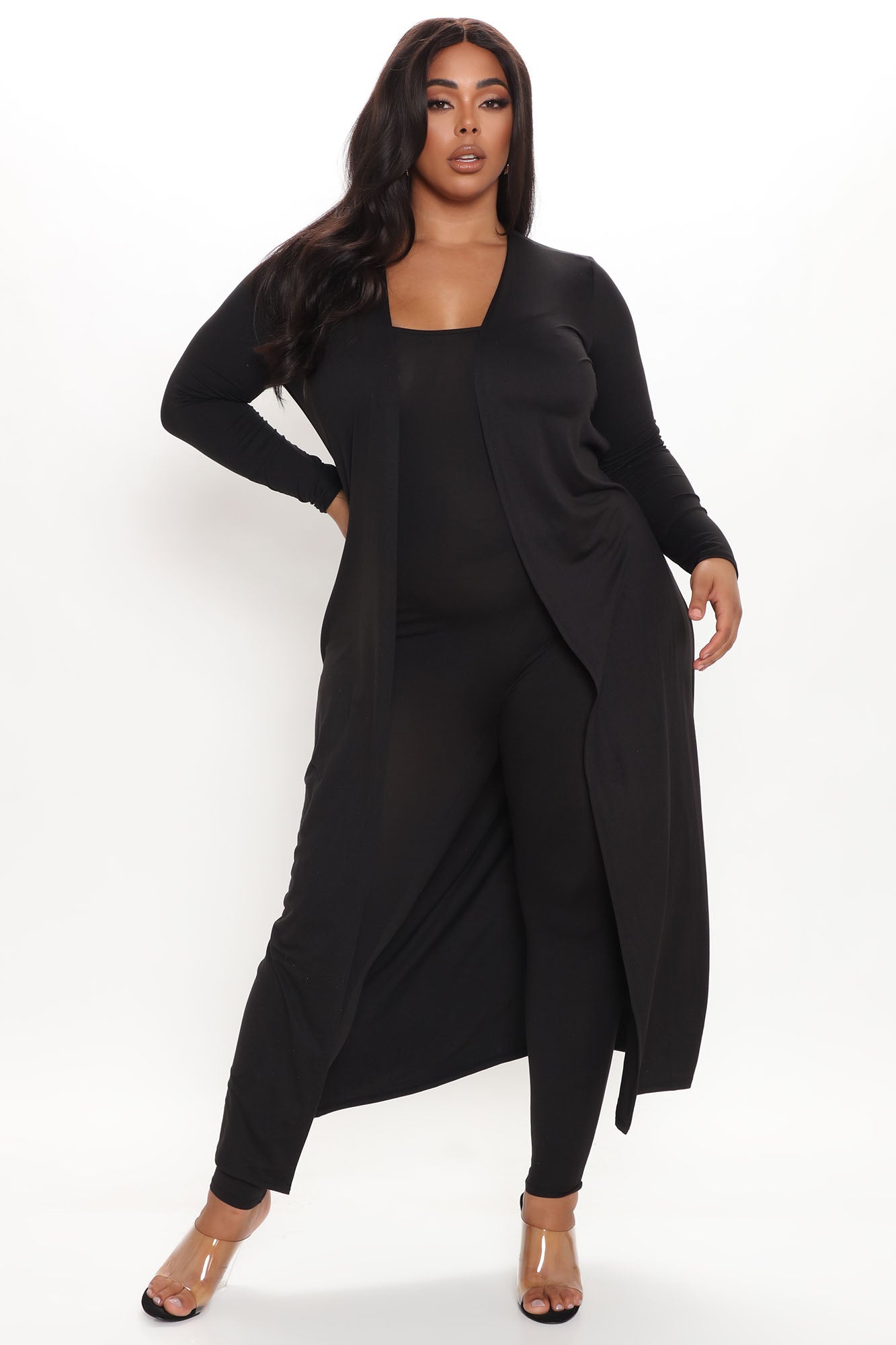 Nova Charmer Jumpsuit Set - Black