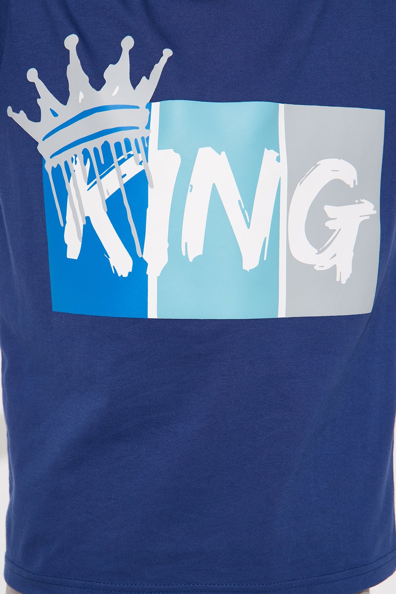 Mini Life Of A King T-Shirt And Pant Set - Navy/combo