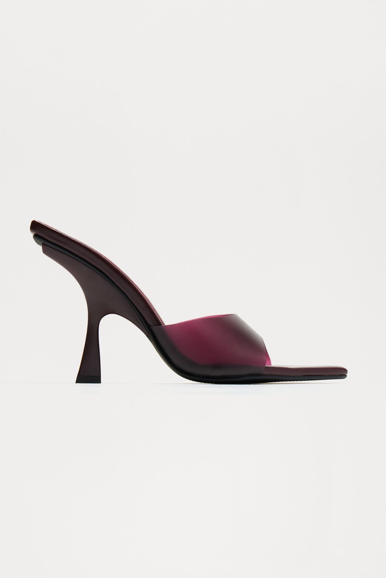 Naomi Pointed Toe Mules - Burgundy