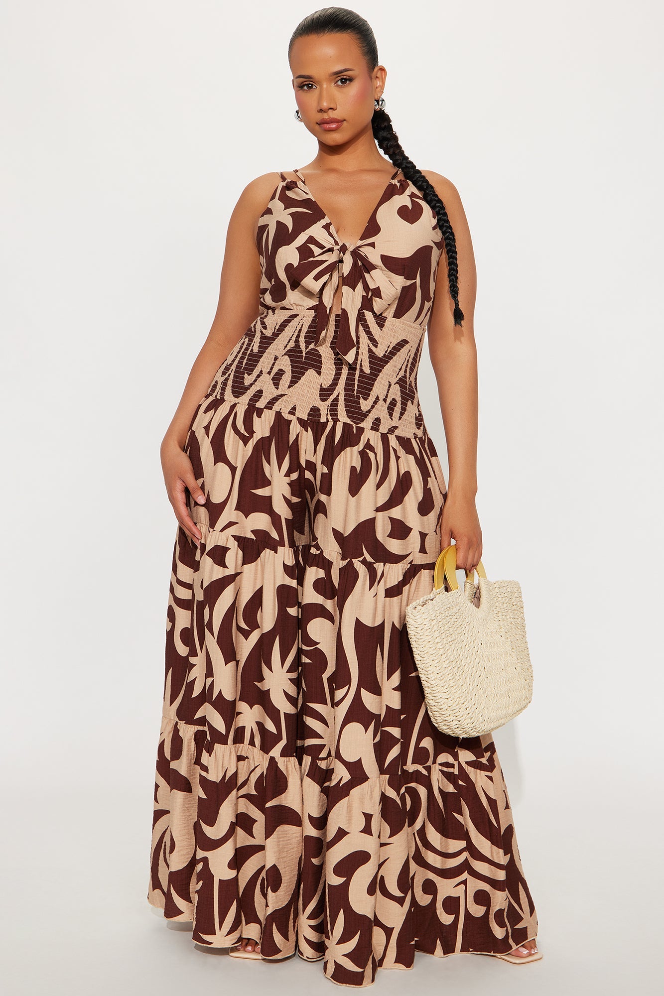 Kamiyah Vacation Printed Jumpsuit - Chocolate/Combo
