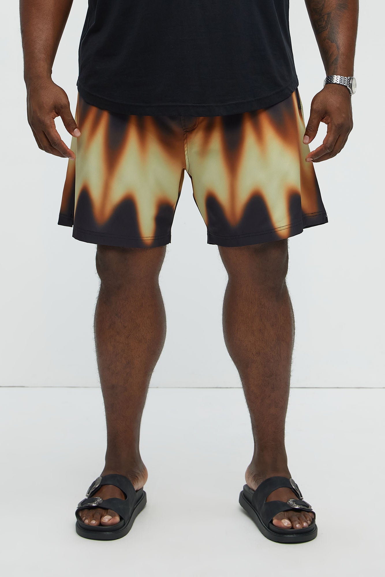 Echo Wave Swim Classic Trunk - Brown/combo