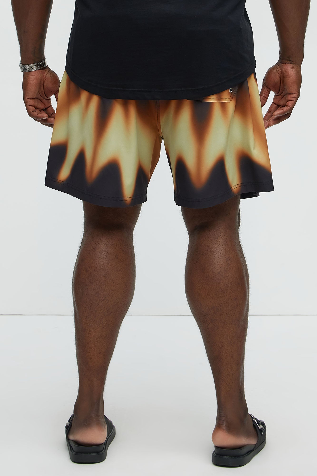 Echo Wave Swim Classic Trunk - Brown/combo
