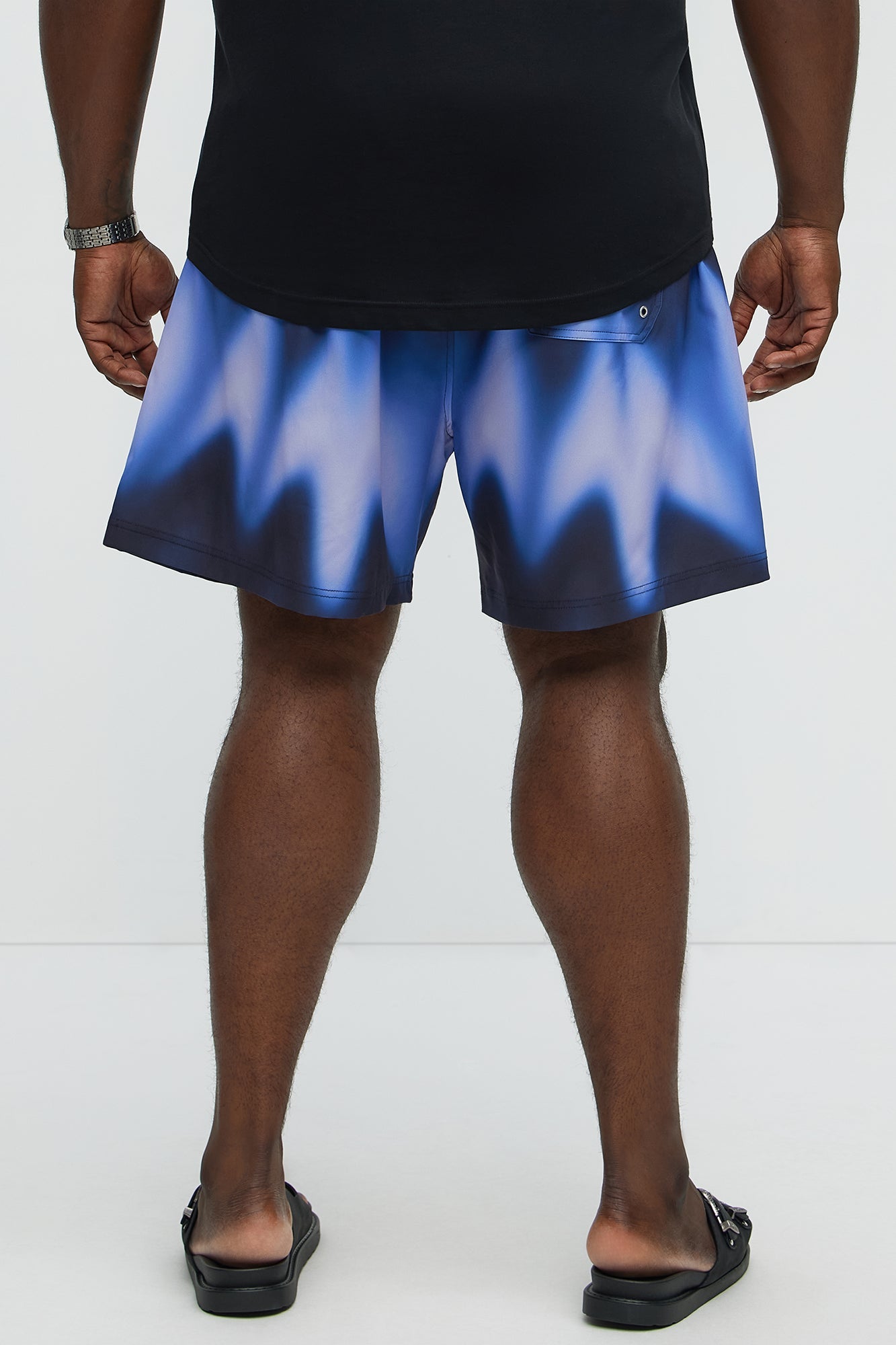 Echo Wave Swim Classic Trunk - Black/Blue