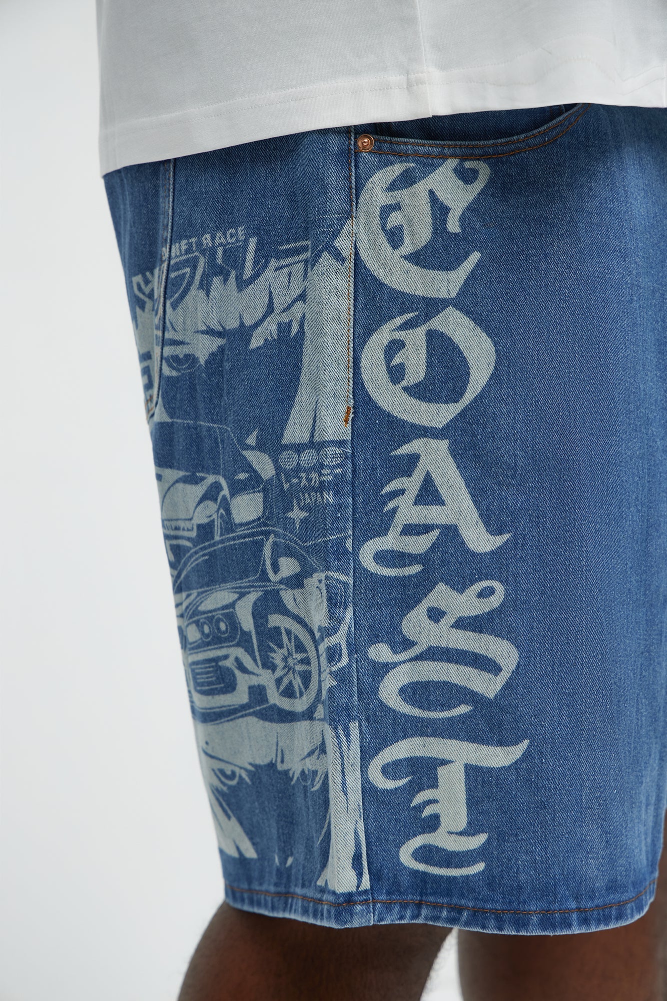 Coast Drift Relaxed Denim Shorts - Medium Blue Wash