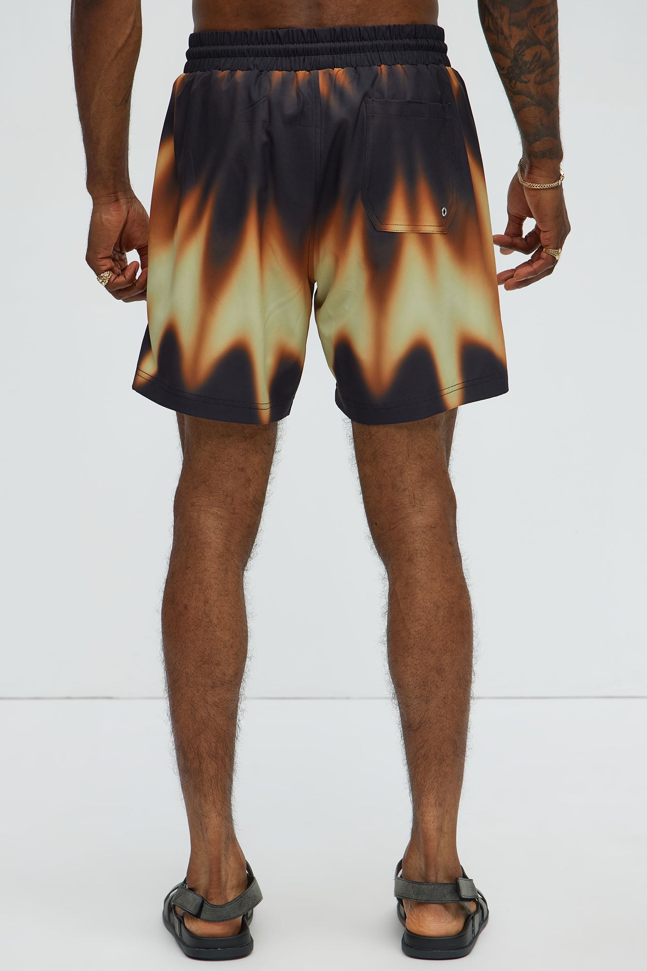 Echo Wave Swim Classic Trunk - Brown/combo