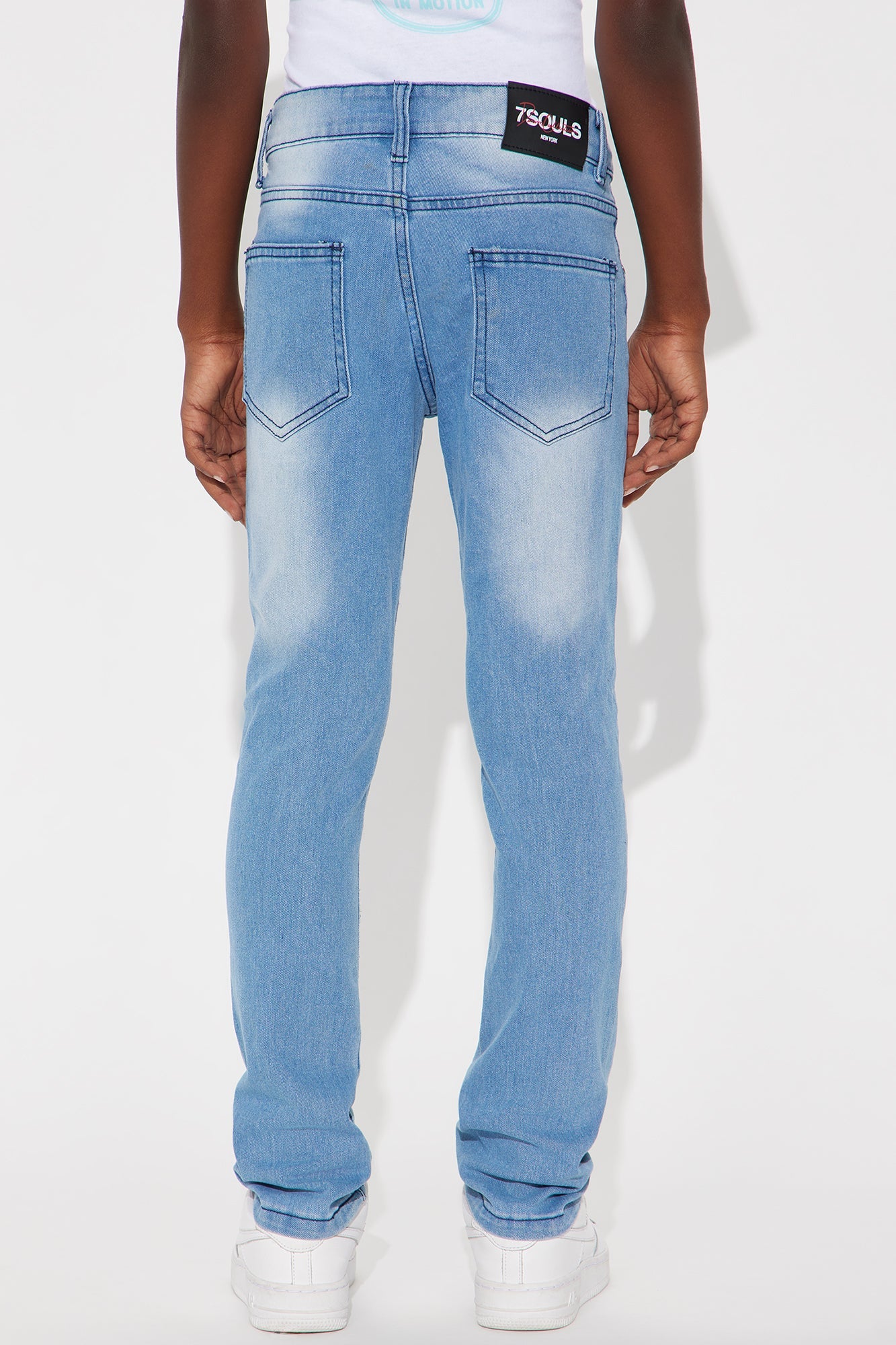 Mini Setting Goals Skinny Jeans - Light Blue Wash
