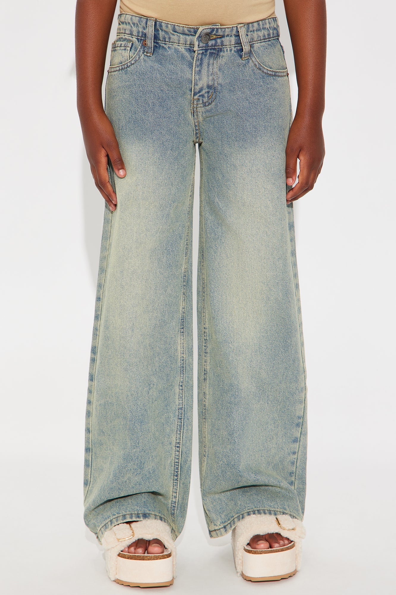 Mini Evelyn Wide Leg Jean - Vintage Wash