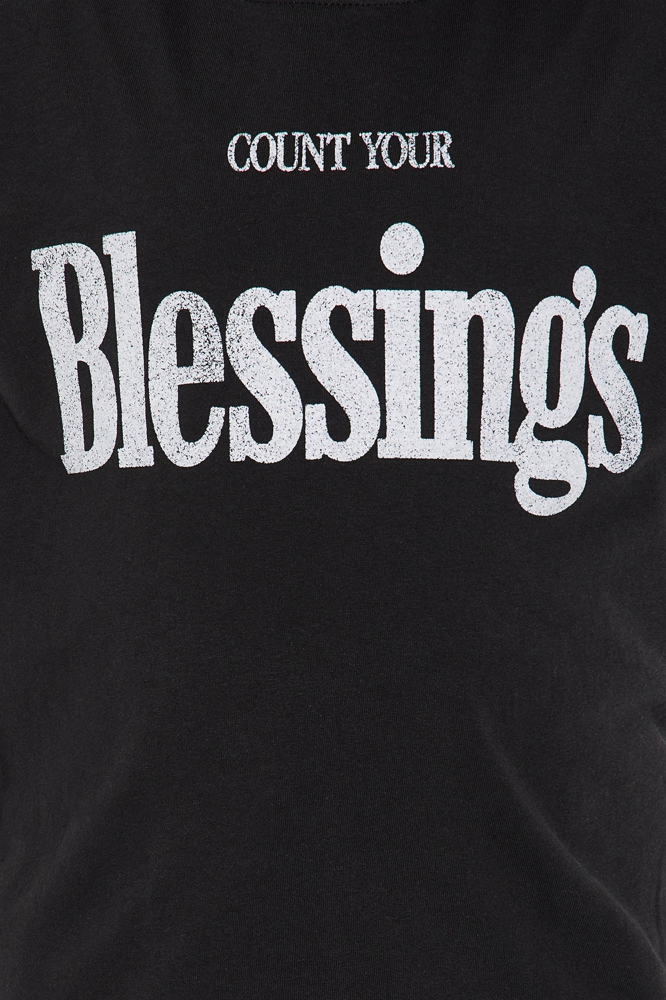 Mini Count Your Blessings Washed Tee - Black Wash