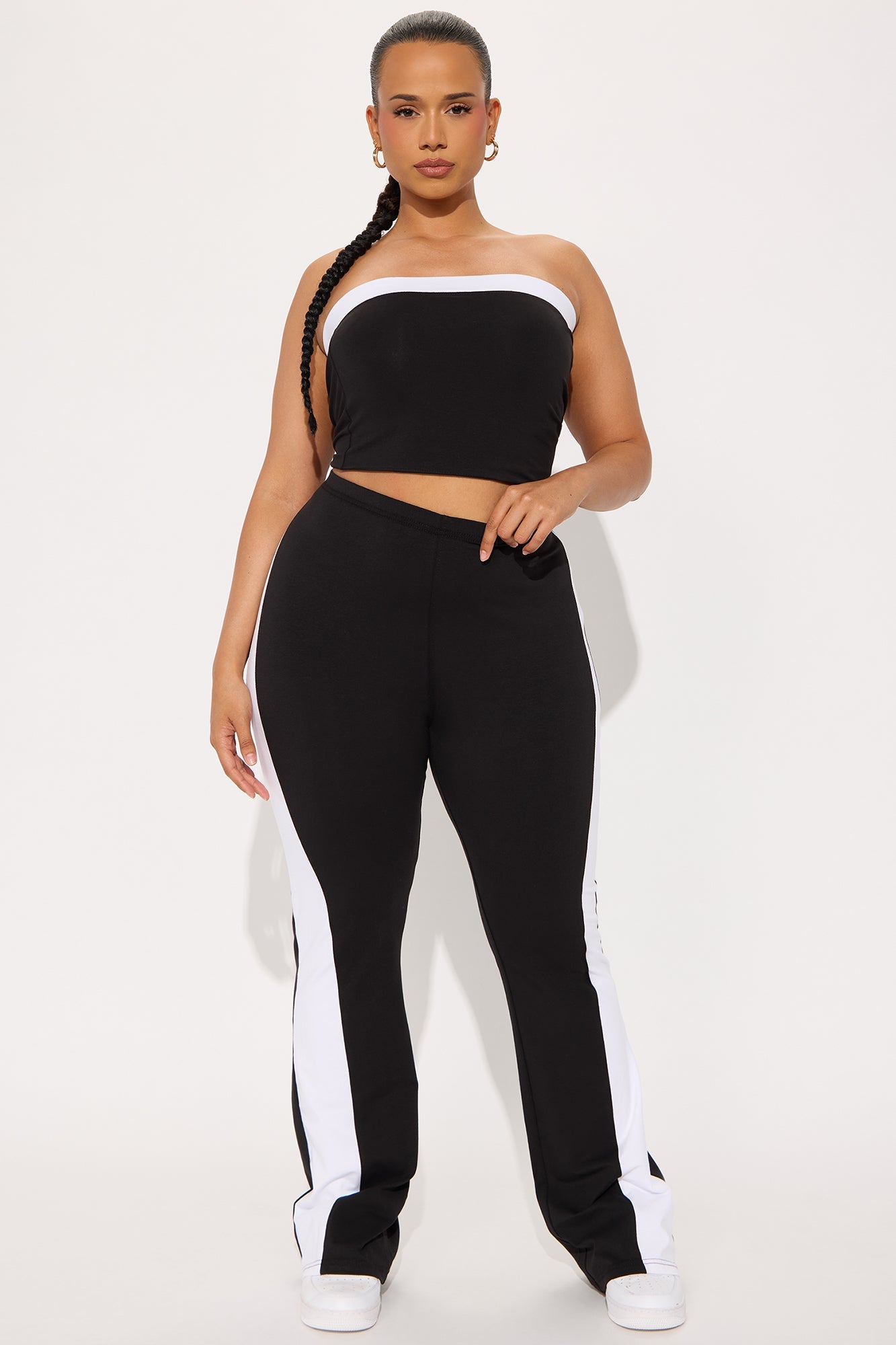 On The Move Pant Set - Black/White