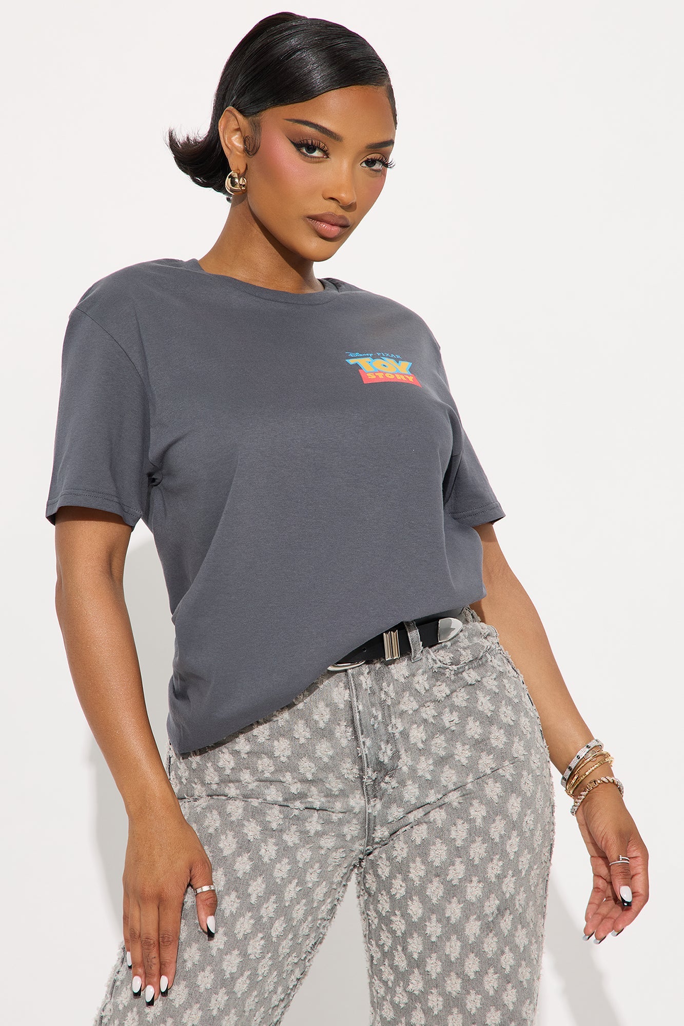 Toy Story Multi Hit Oversized Tee - Dark Grey