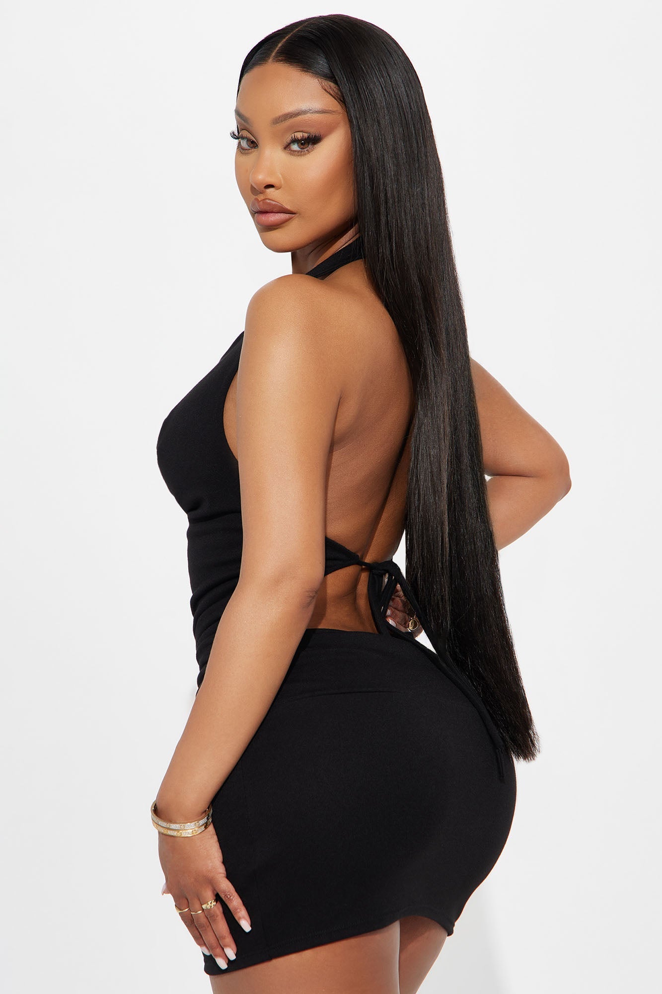 Jax Double Lined Mini Dress - Black