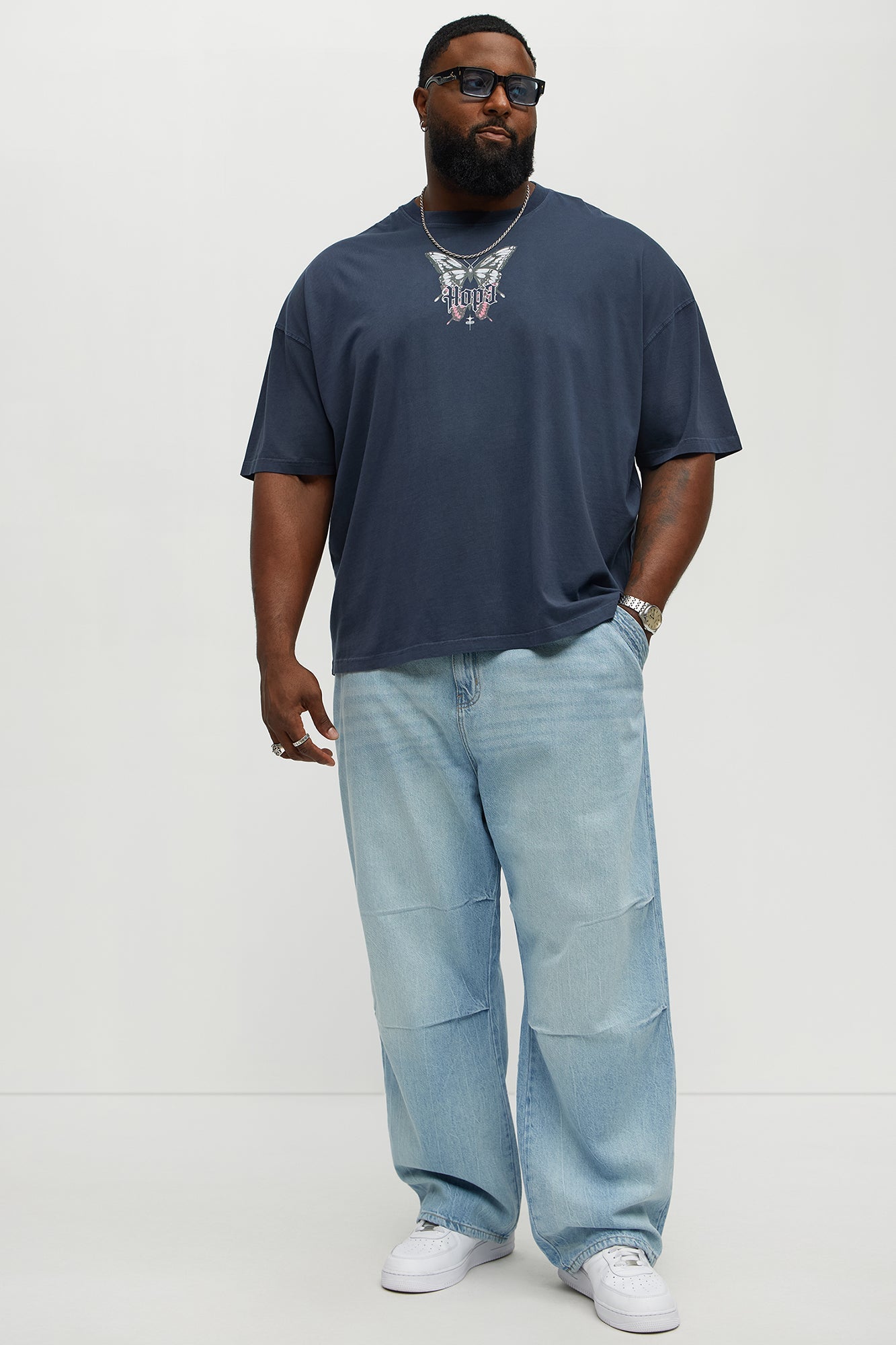 Seen Clean Baggy Jeans - Light Blue Wash