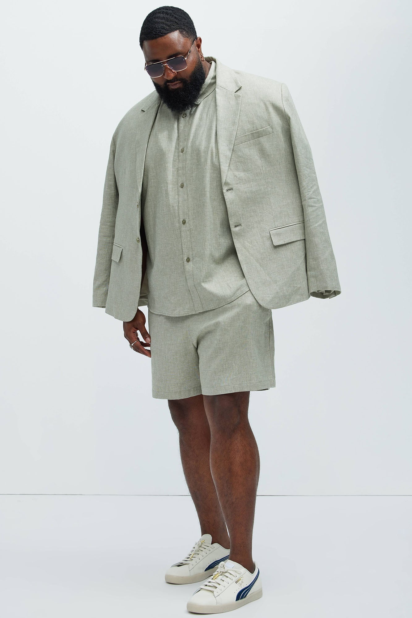 Bahamas Linen Classic Button Up Shirt - Green