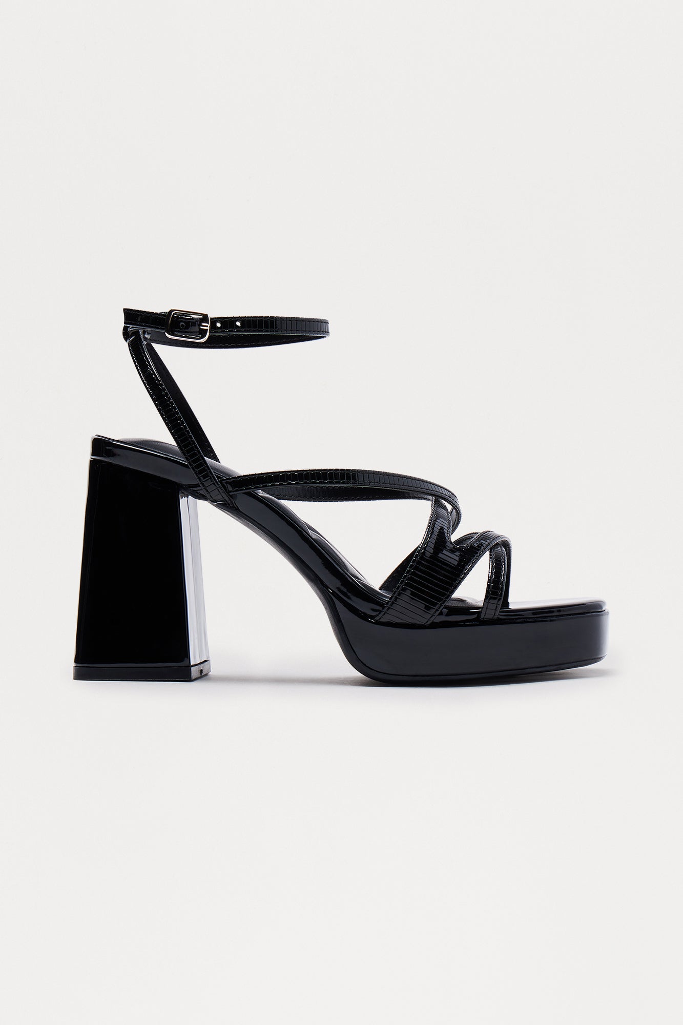 Jemmy Ankle Strap Heels - Black