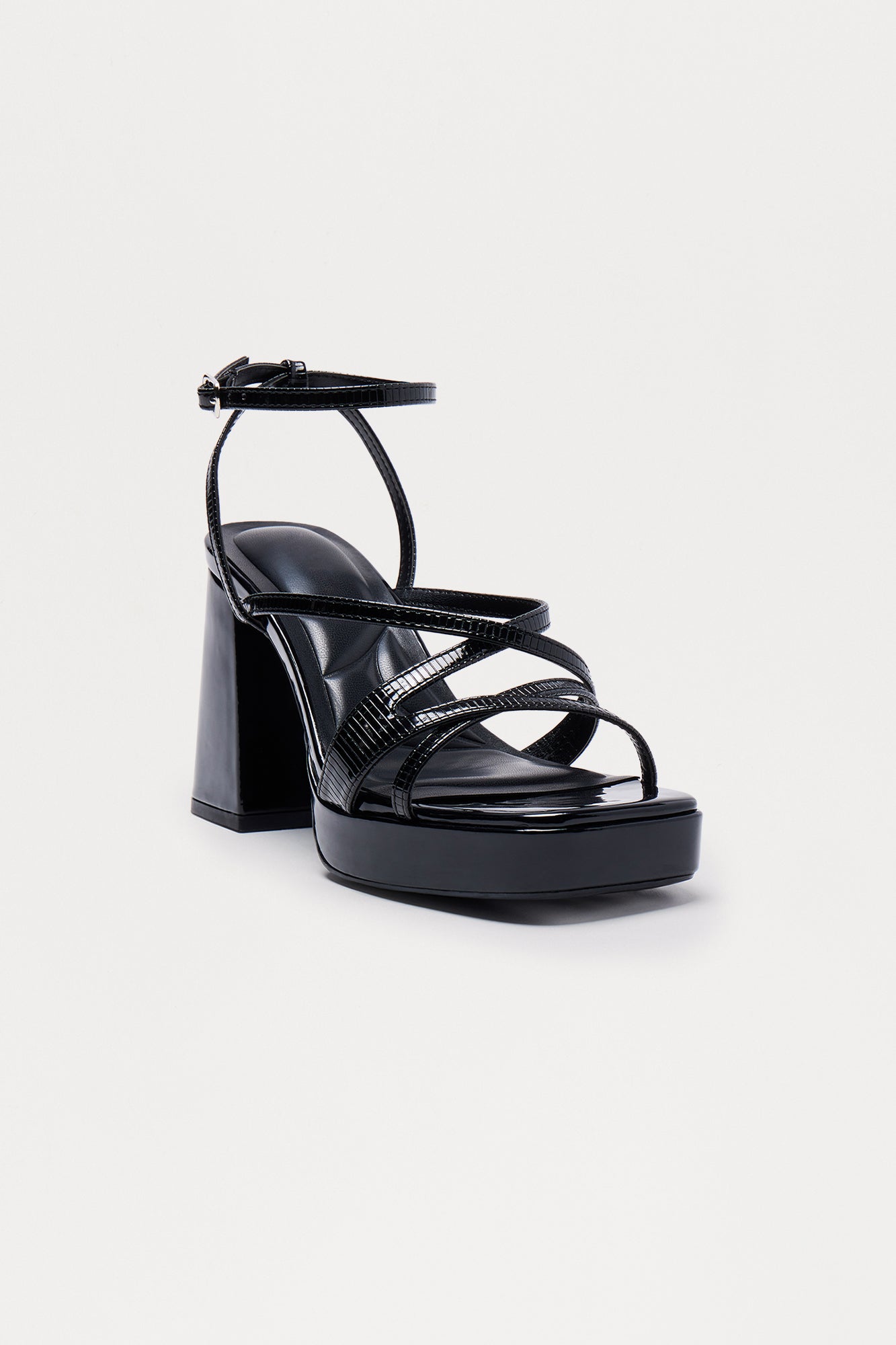 Jemmy Ankle Strap Heels - Black