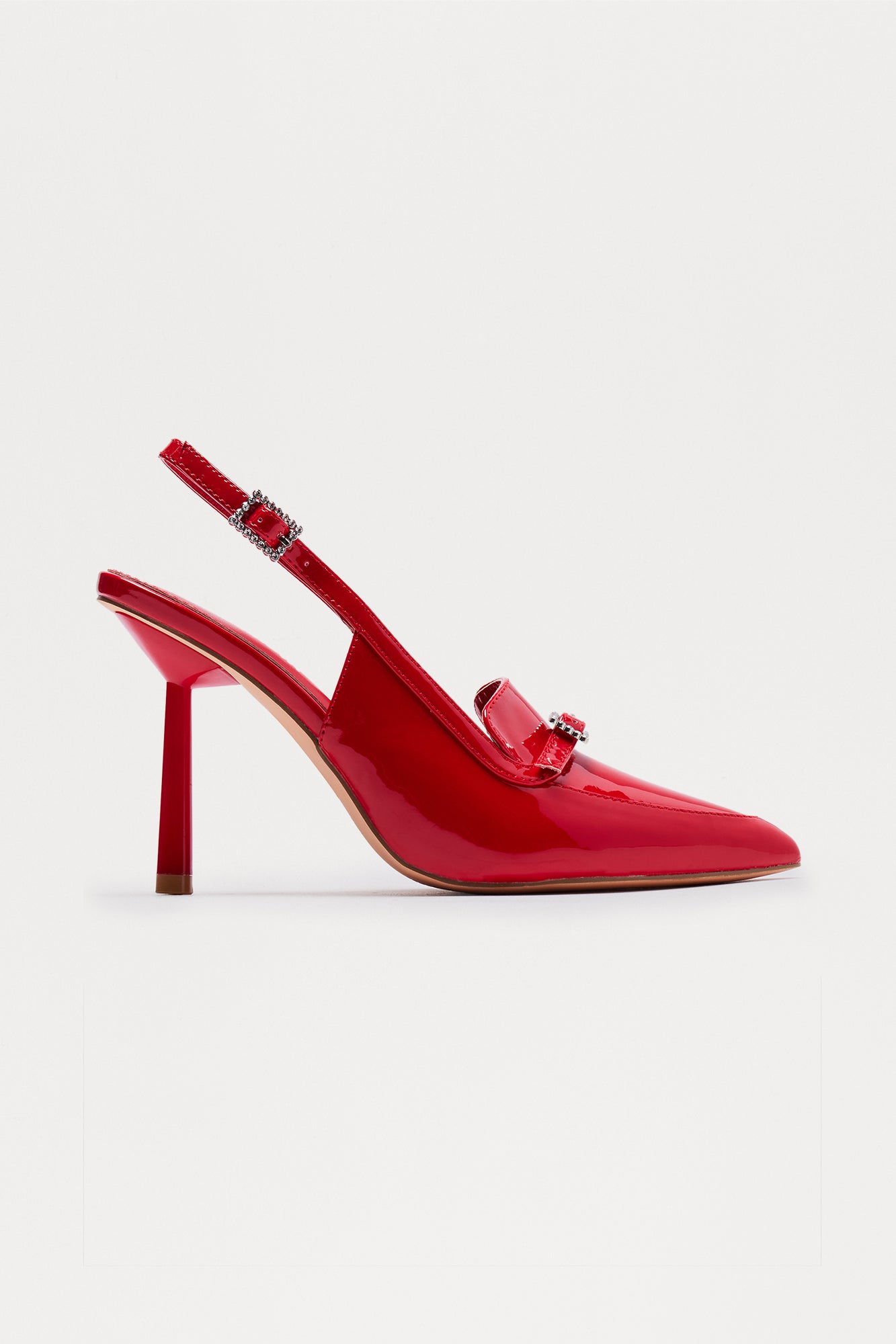 Thiago Buckle Slingback Stiletto Pumps - Red