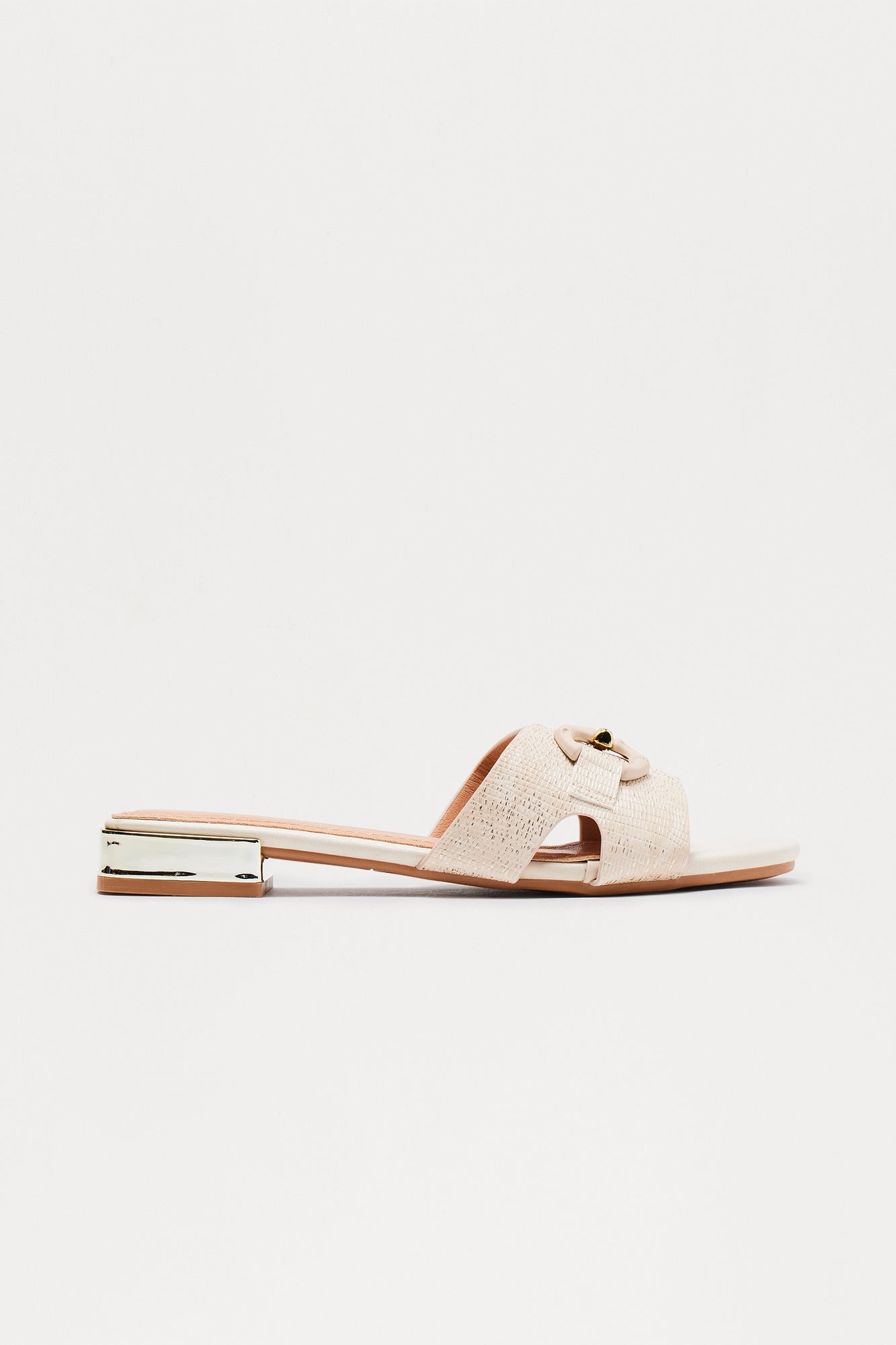 Rows Hardware Slip On Sandals - Beige