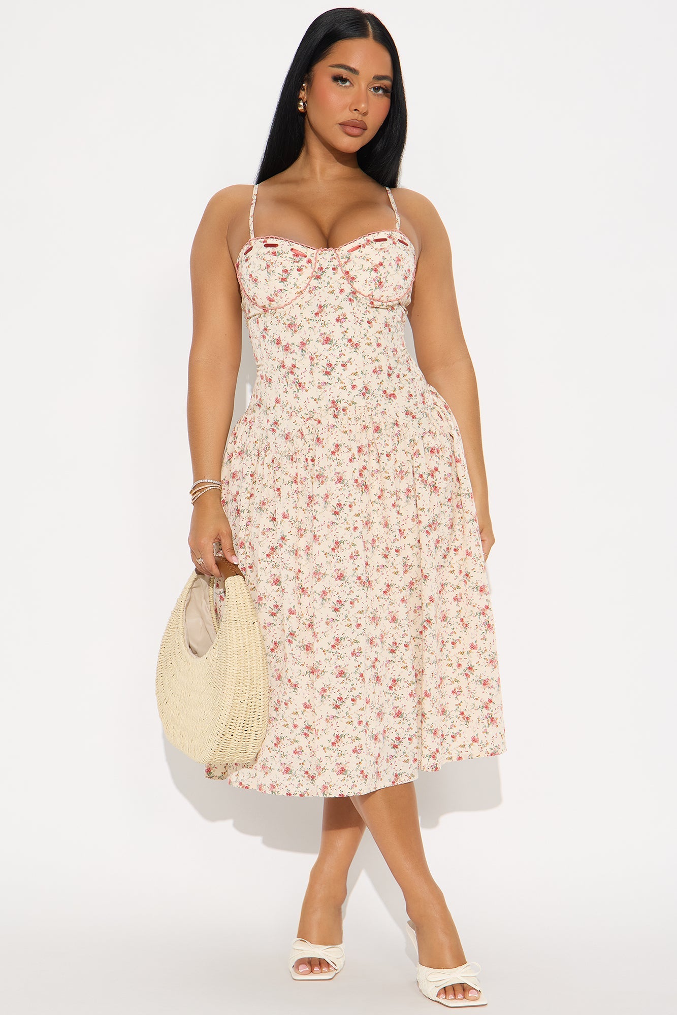 Tabitha Floral Midi Dress - Multi Color
