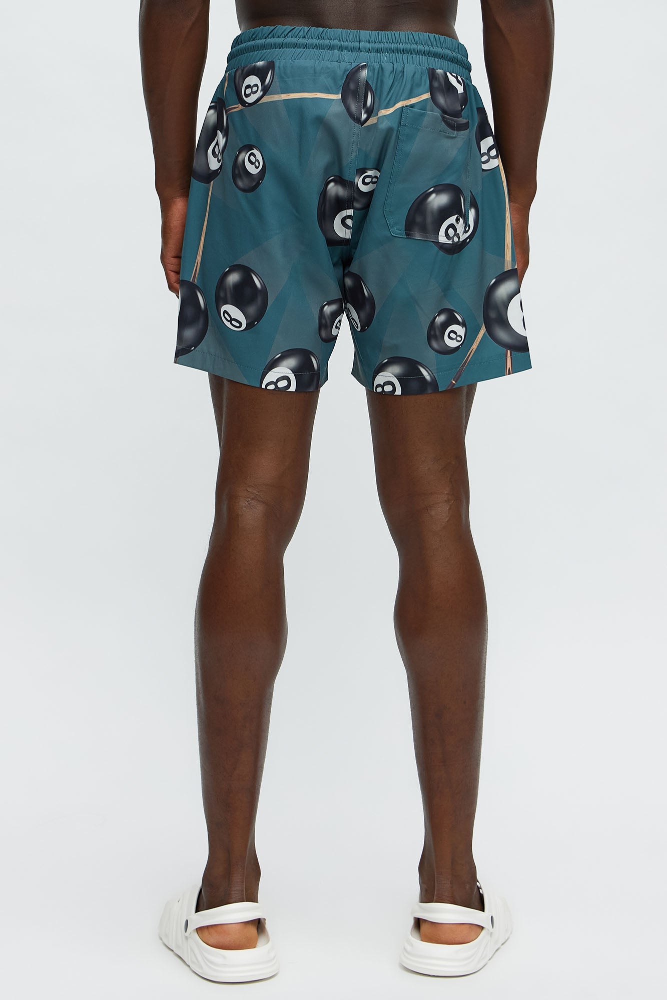 8-Ball Surf Printed Swim Mid Trunk - Green/combo