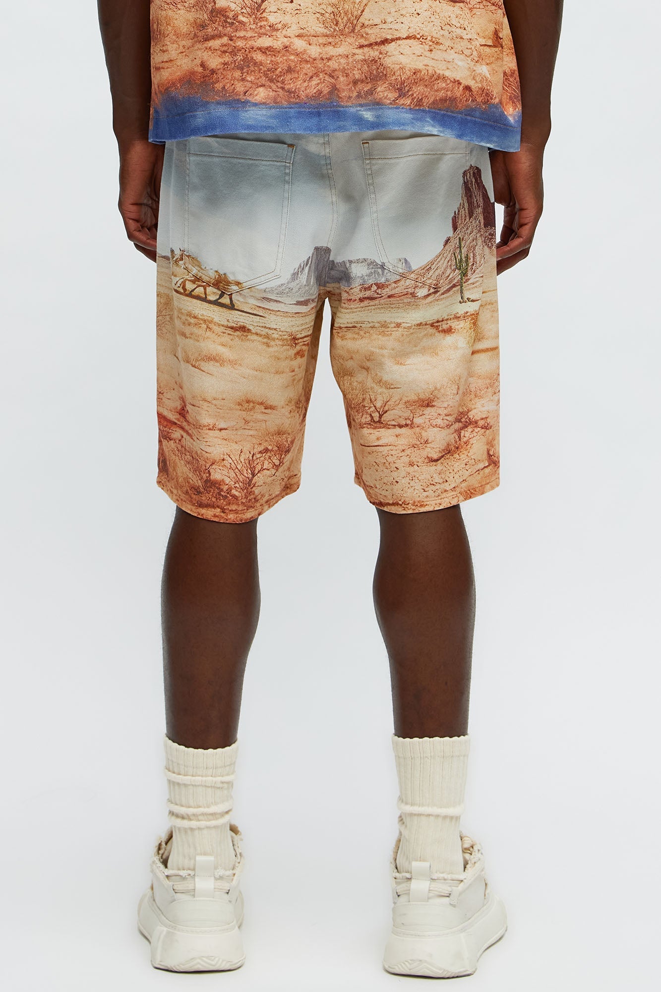 Stand Off Relaxed Denim Shorts - Multi Color