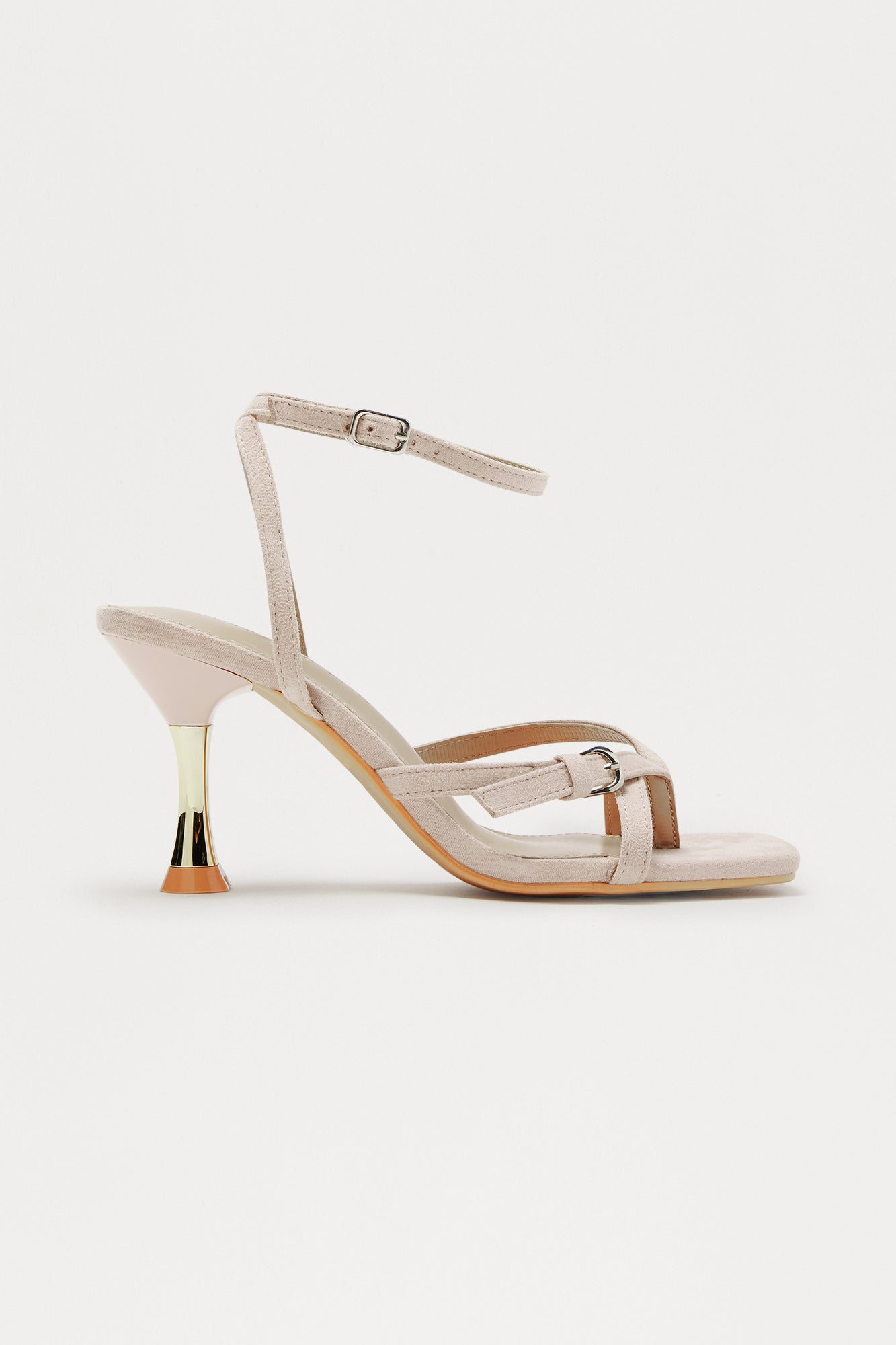 Nevah Faux Suede Heels - Natural