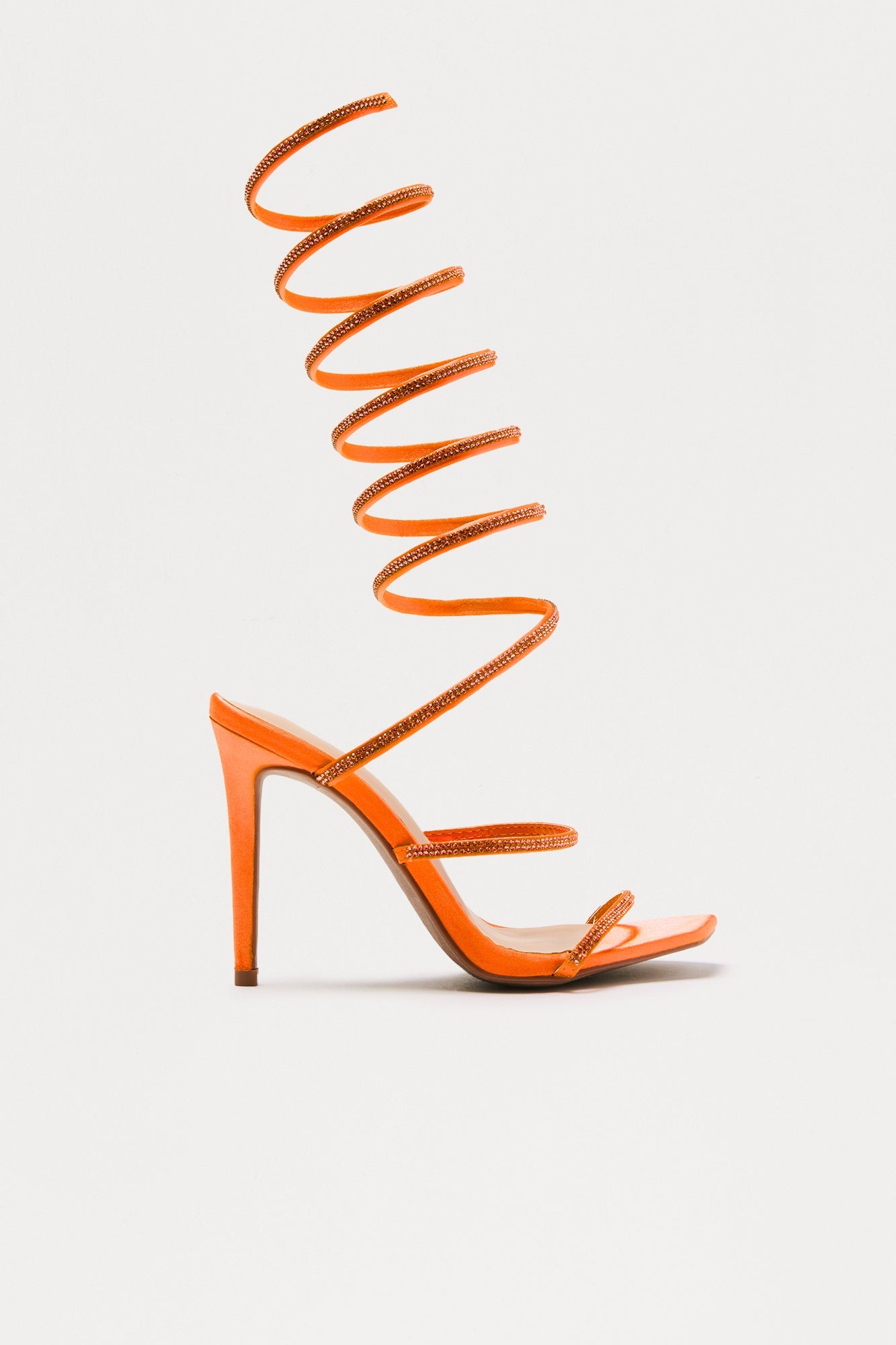 Shine So Bright Wrap Up Heels - Orange