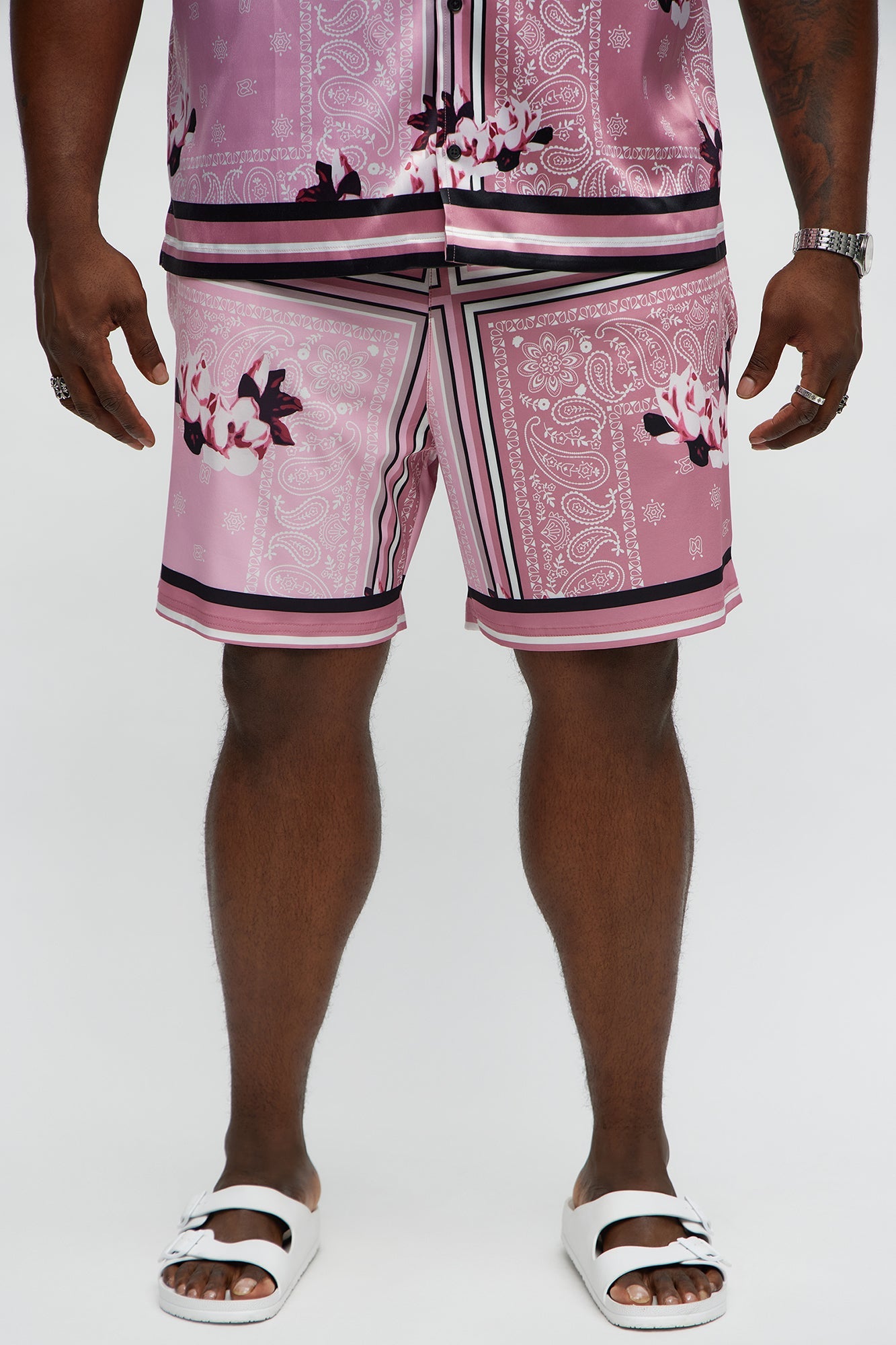 Paisley Drift Swim Classic Trunk - Pink/combo