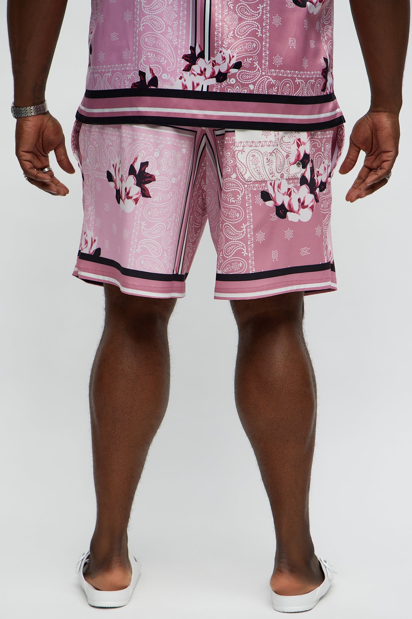 Paisley Drift Swim Classic Trunk - Pink/combo