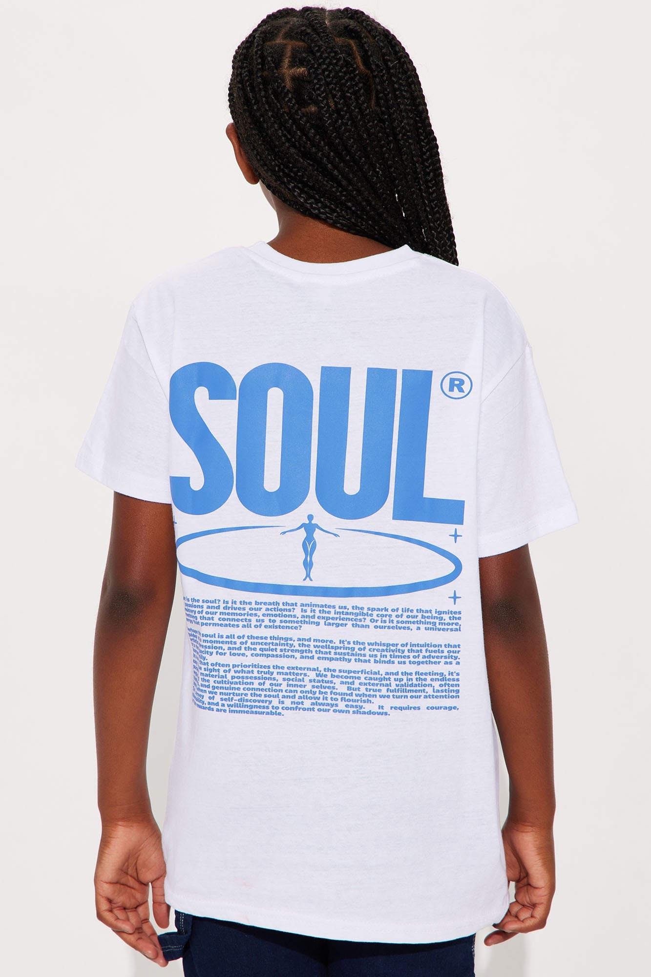 Mini Soul Short Sleeve Front/Back Tee - White