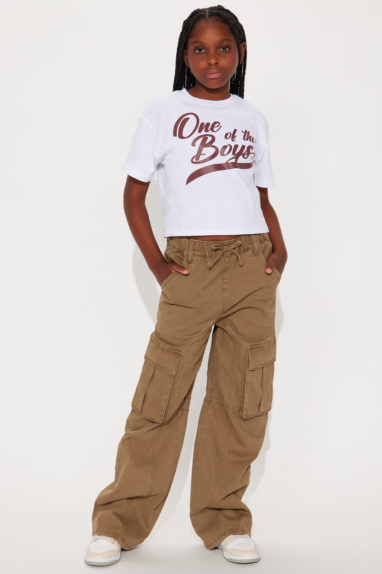 Mini Portland Washed Cargo Pant - Brown