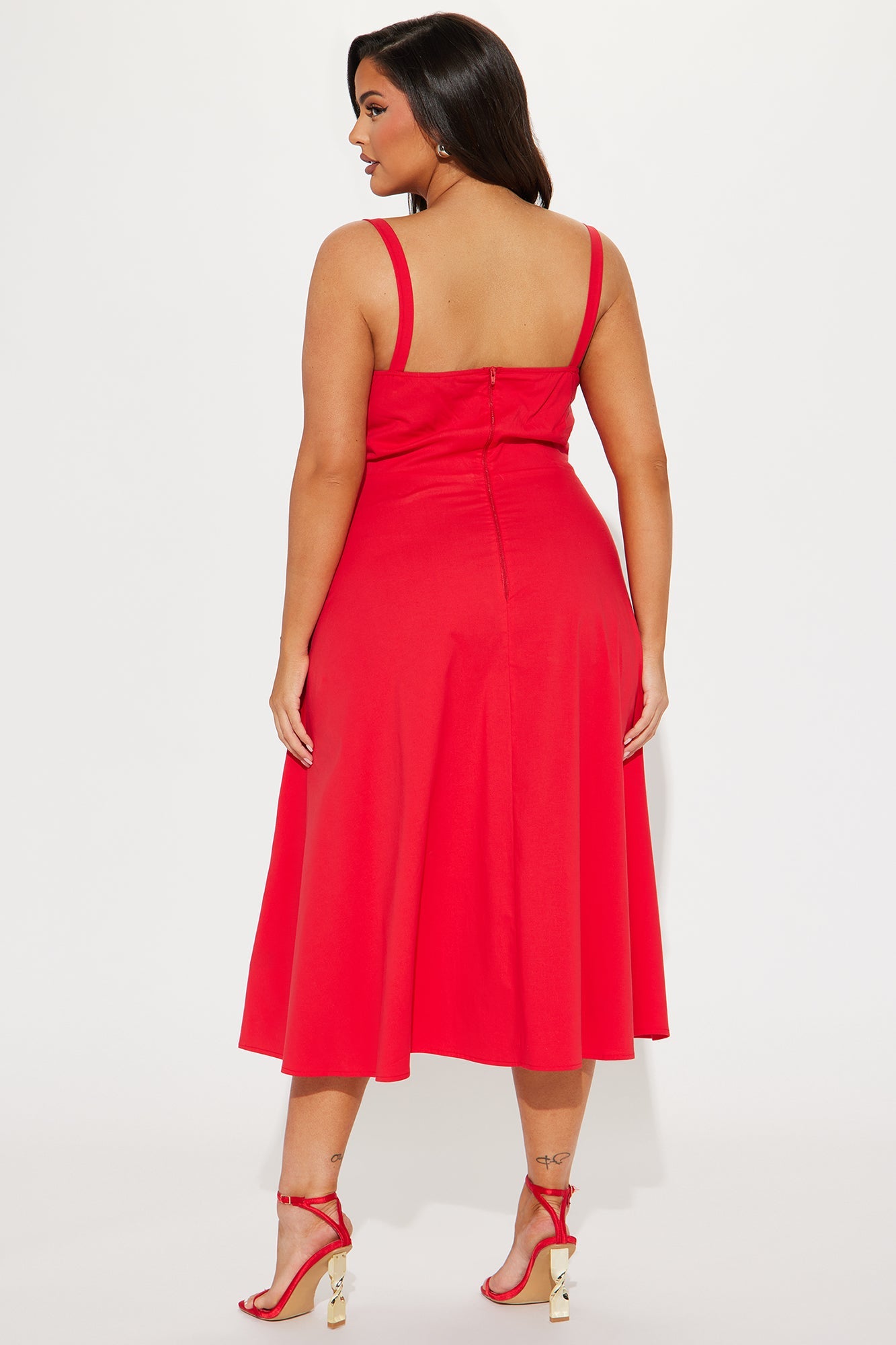 Juniper Midi Dress - Red