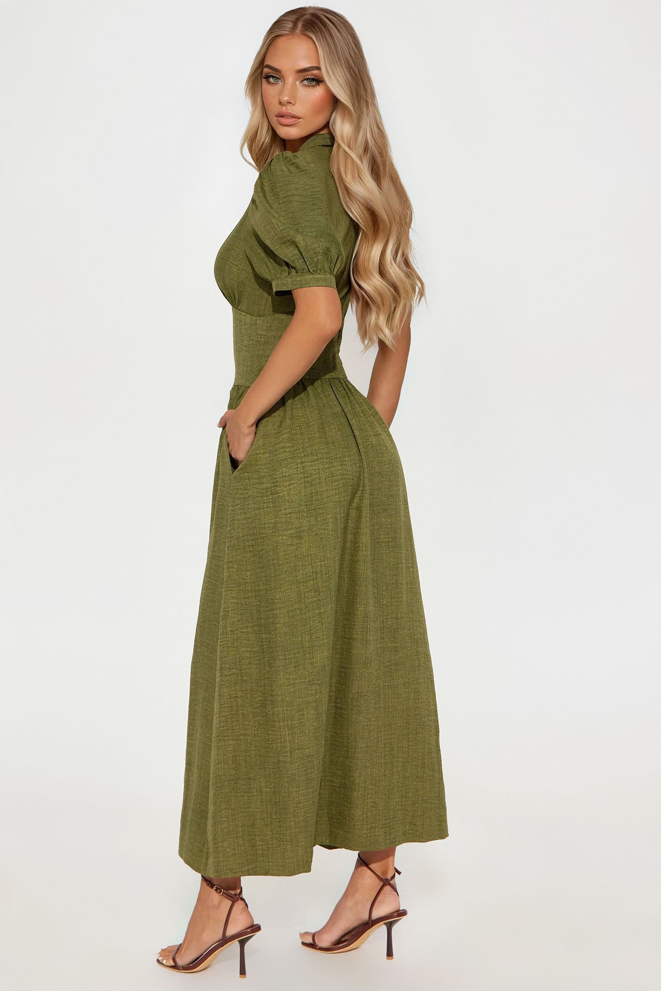 Tamara Airflow Maxi Dress - Olive