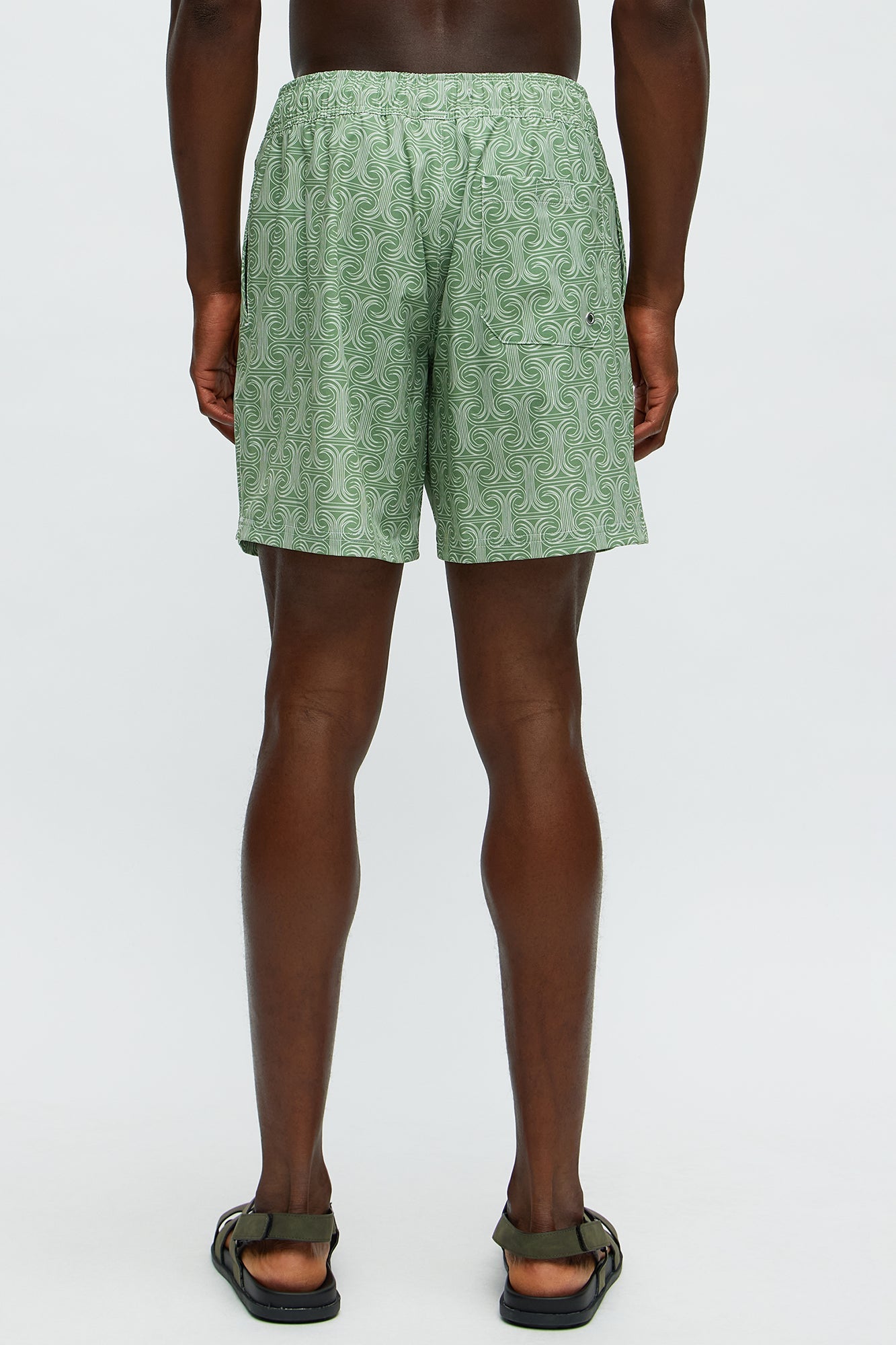 Temple Tide Swim Classic Trunk - Green/combo