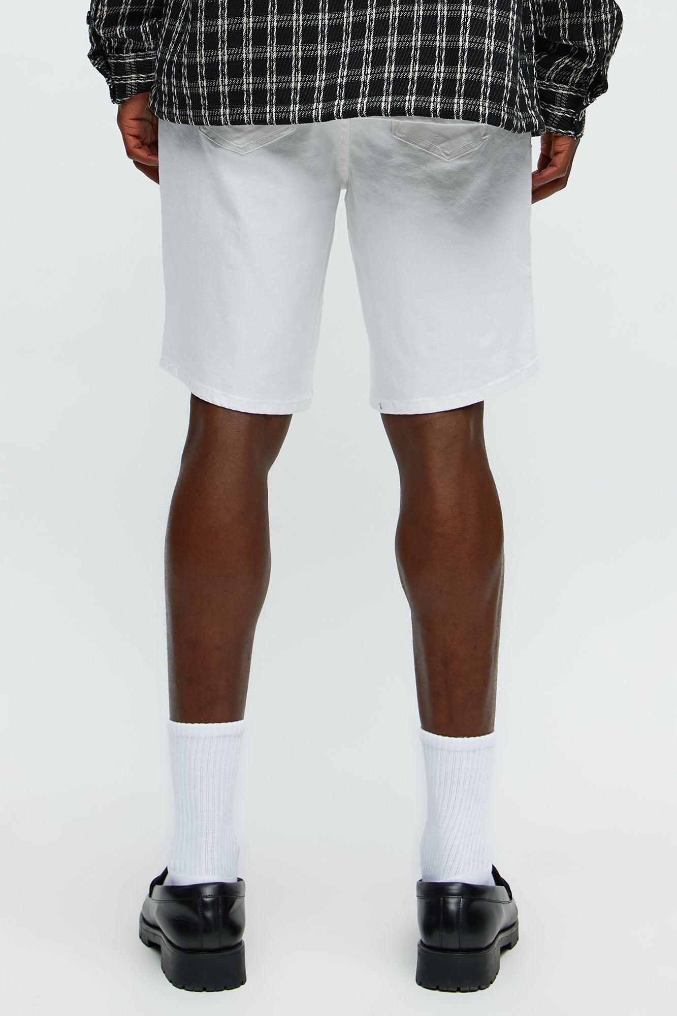 Mike Relaxed Denim Shorts - White