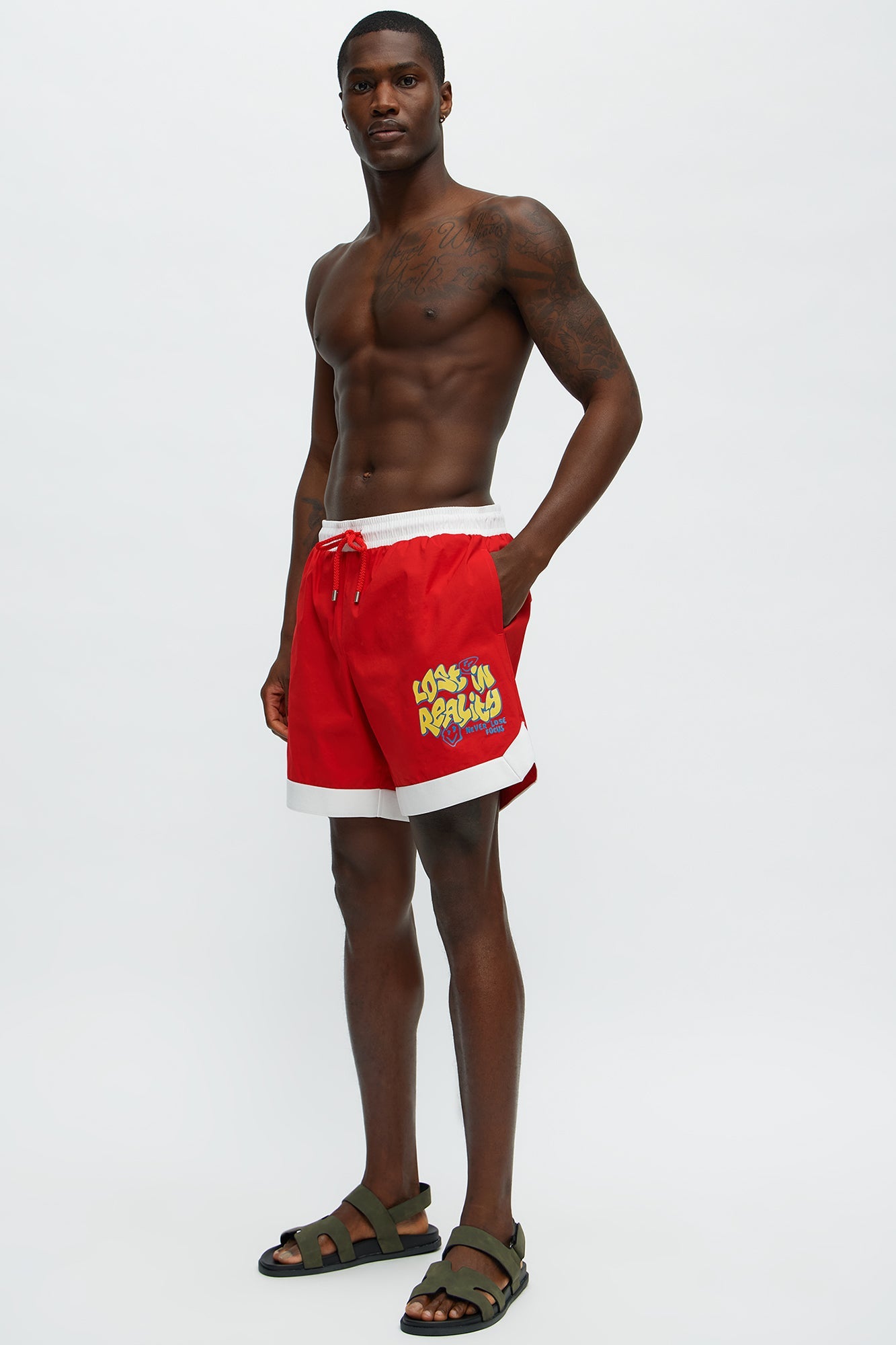 Agile Taping Swim Classic Trunk - Red