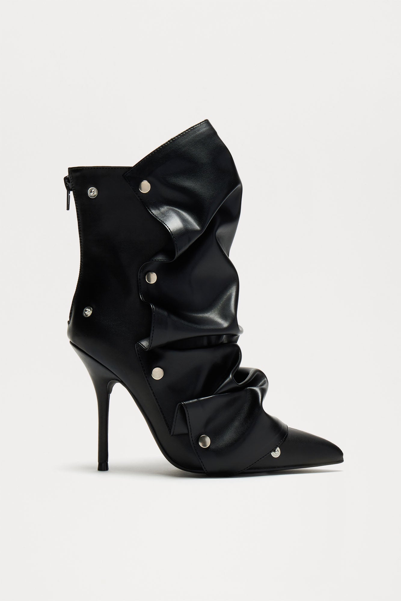 Scarlett Snap Button Booties - Black